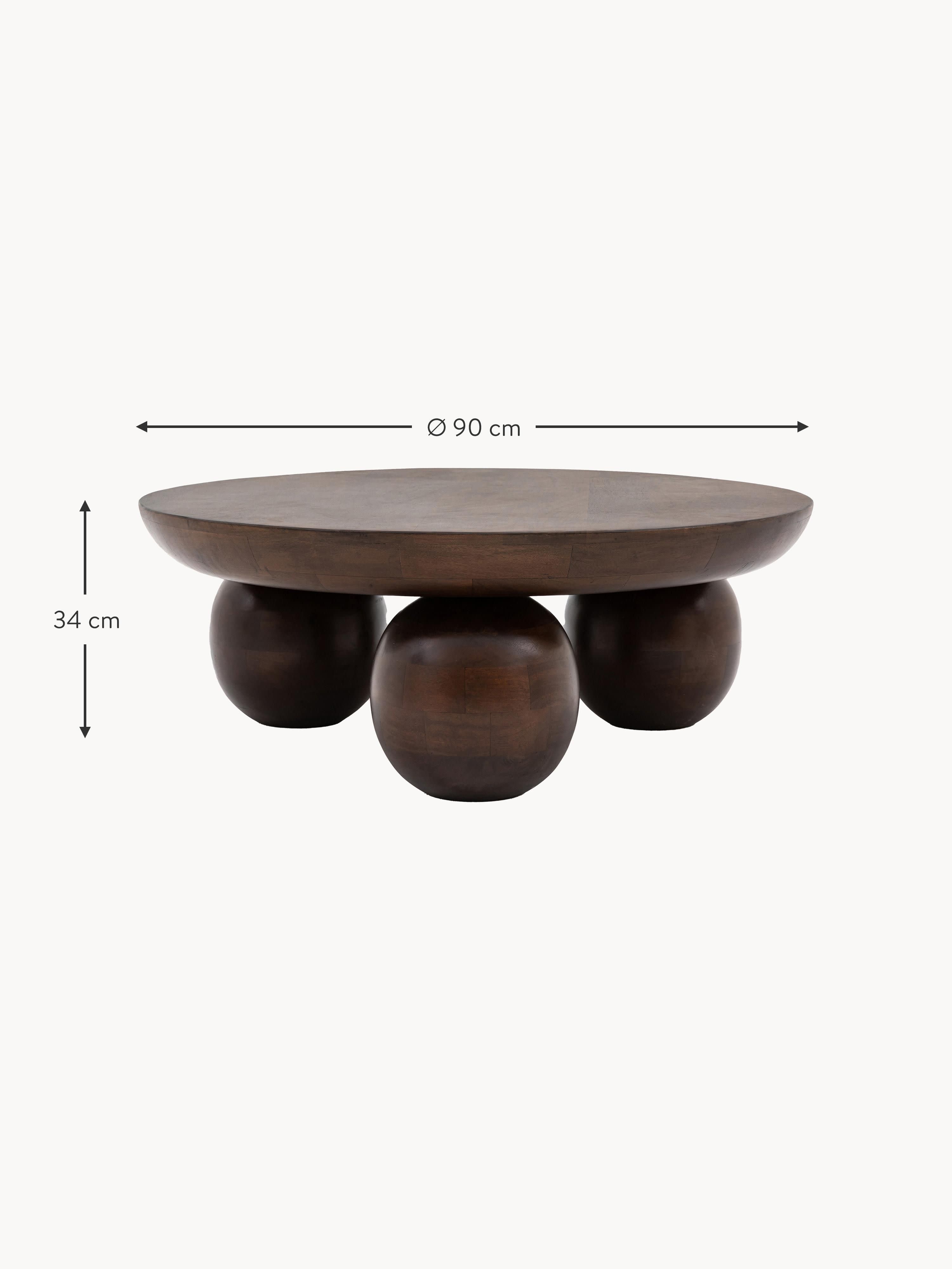Sculpt Round Mango Wood Coffee Table