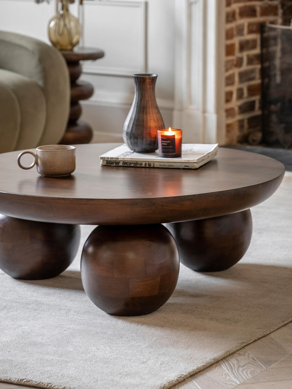 Sculpt Round Mango Wood Coffee Table