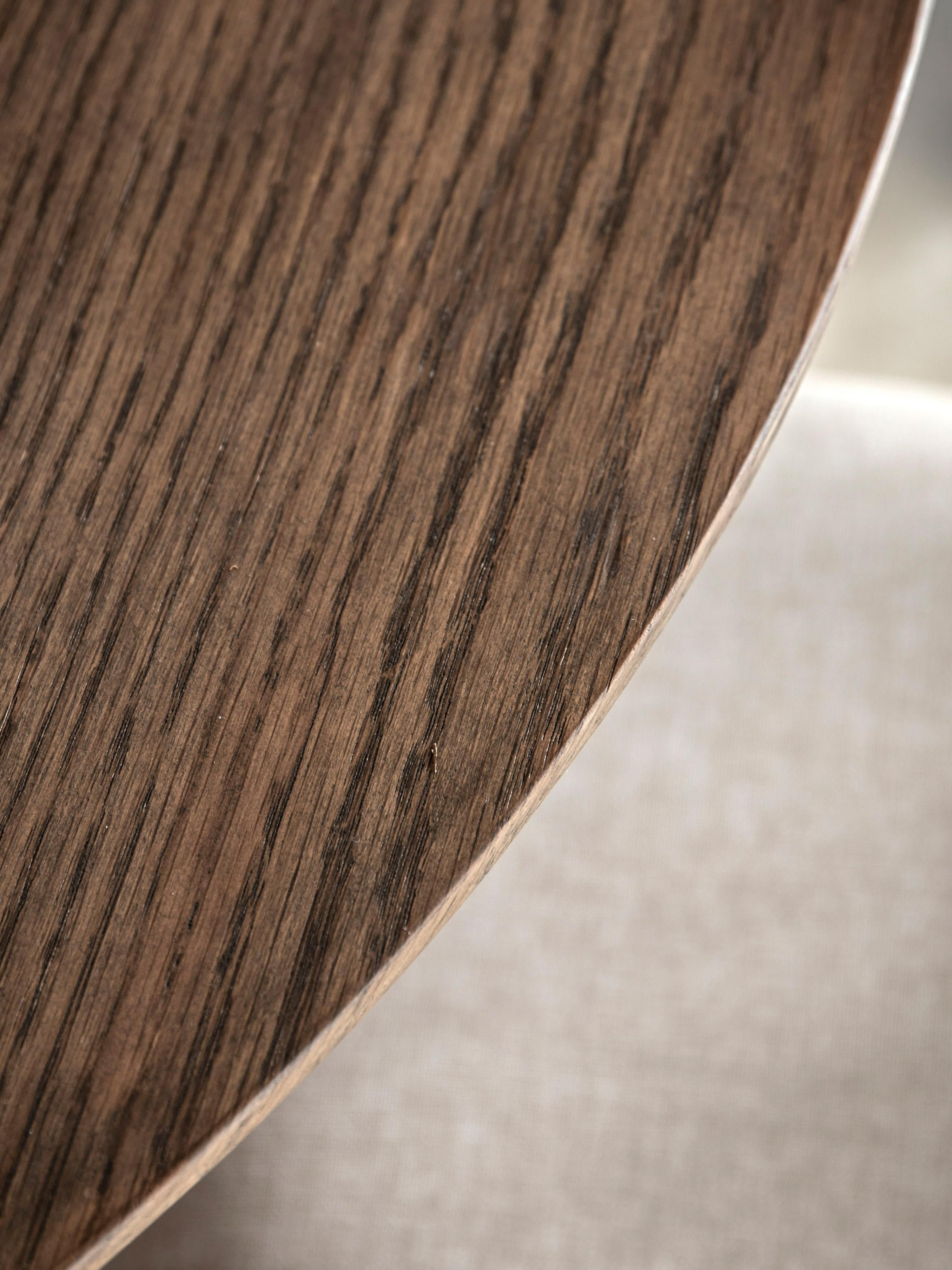 Hatfield Round Oak Wood Dining Table, Ø 110 cm