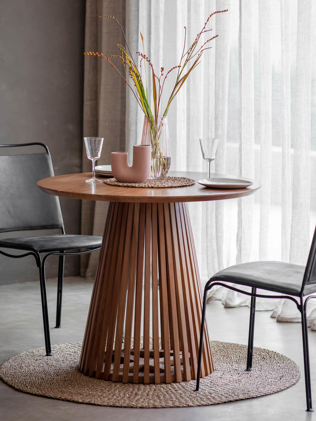Brookland Round Wooden Dining Table, Ø 90 cm