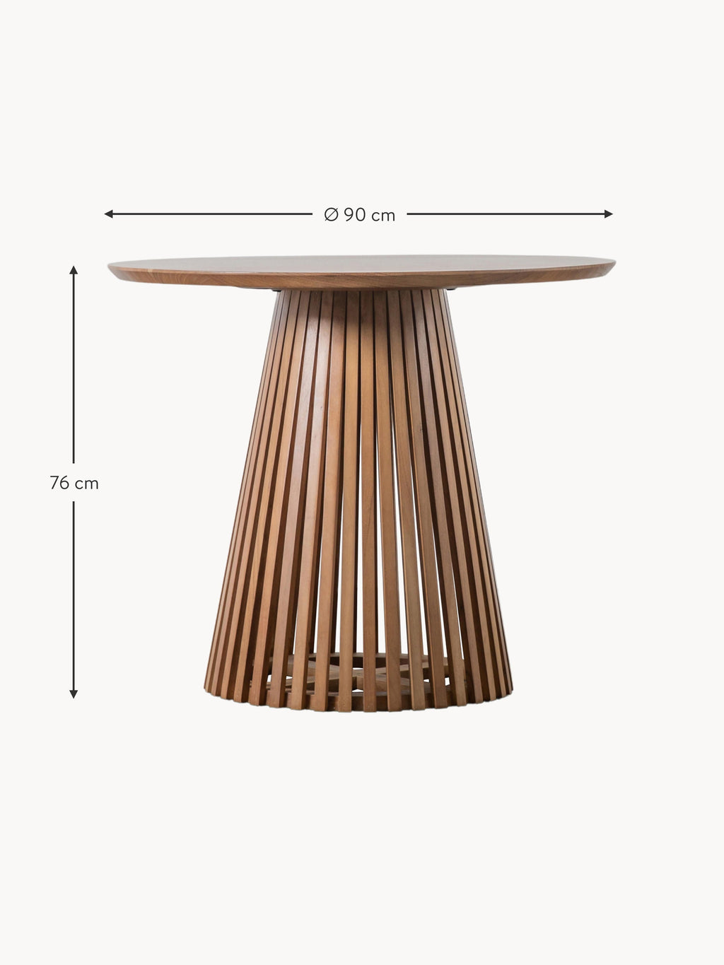 Brookland Round Wooden Dining Table, Ø 90 cm