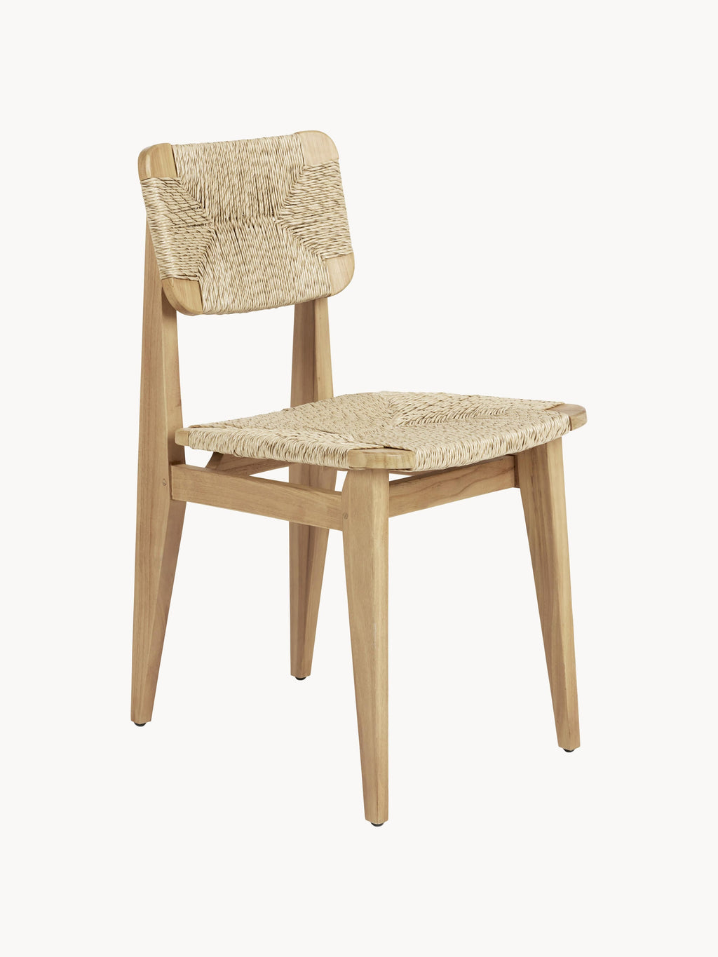 Gallery image 1 - Teak Wood Garden Dining Chair C-Chair with Woven Seat and Backrest