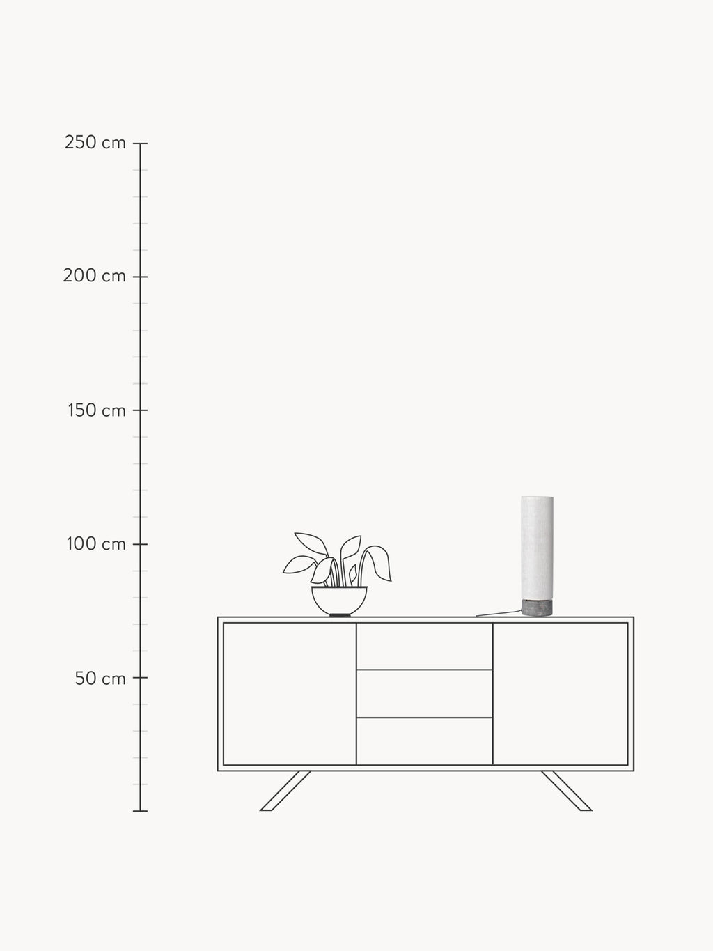 Unbound Dimmable LED Floor Lamp with Marble Base, Various Sizes