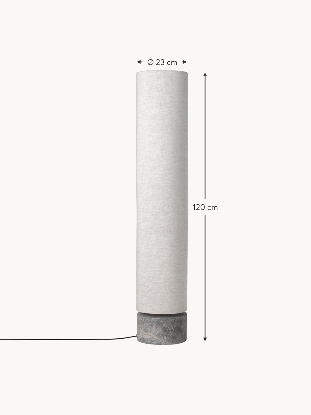 Unbound Dimmable LED Floor Lamp with Marble Base, Various Sizes
