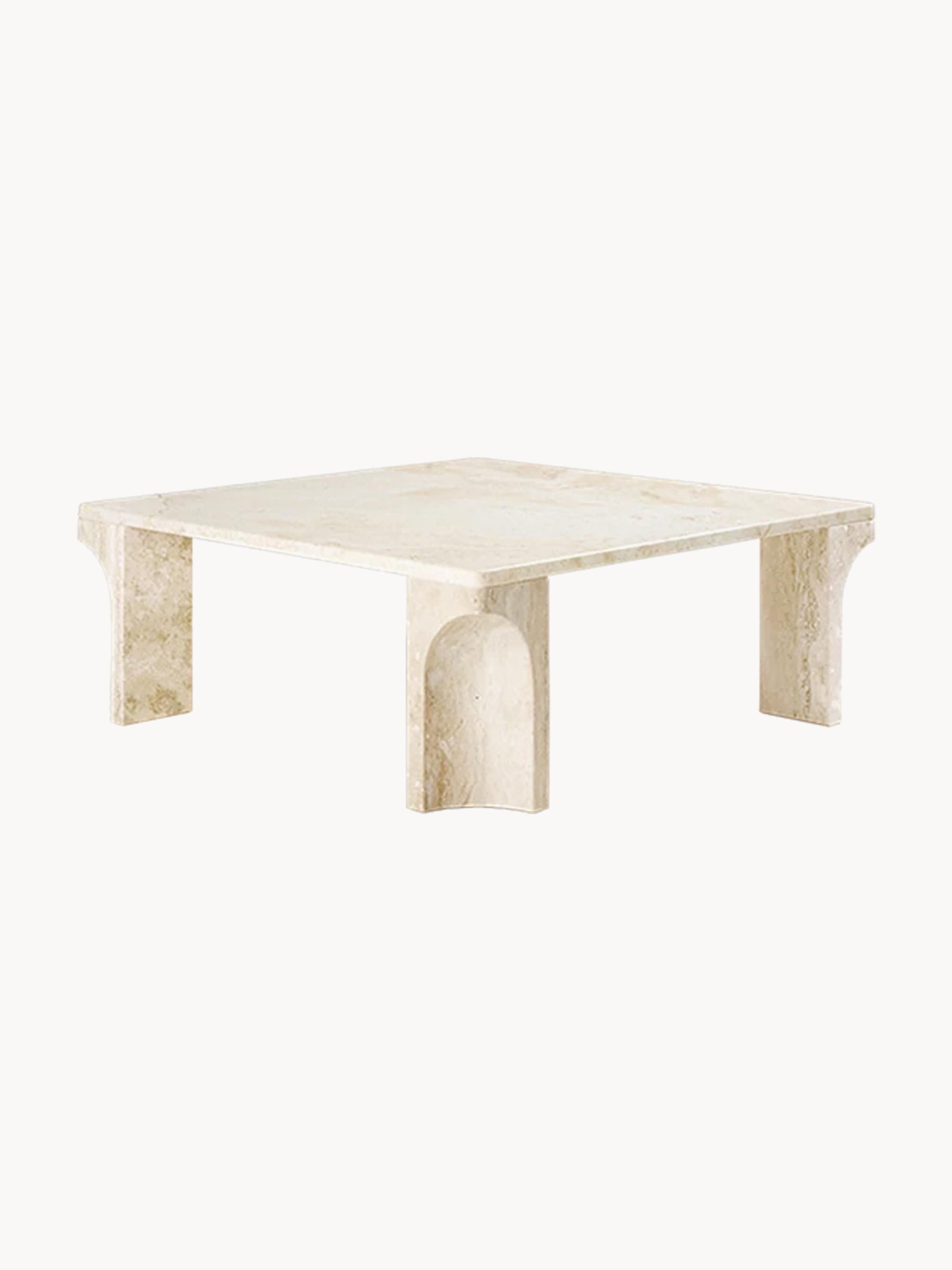 Gallery image 1 - Travertine Coffee Table Doric, W 80 cm