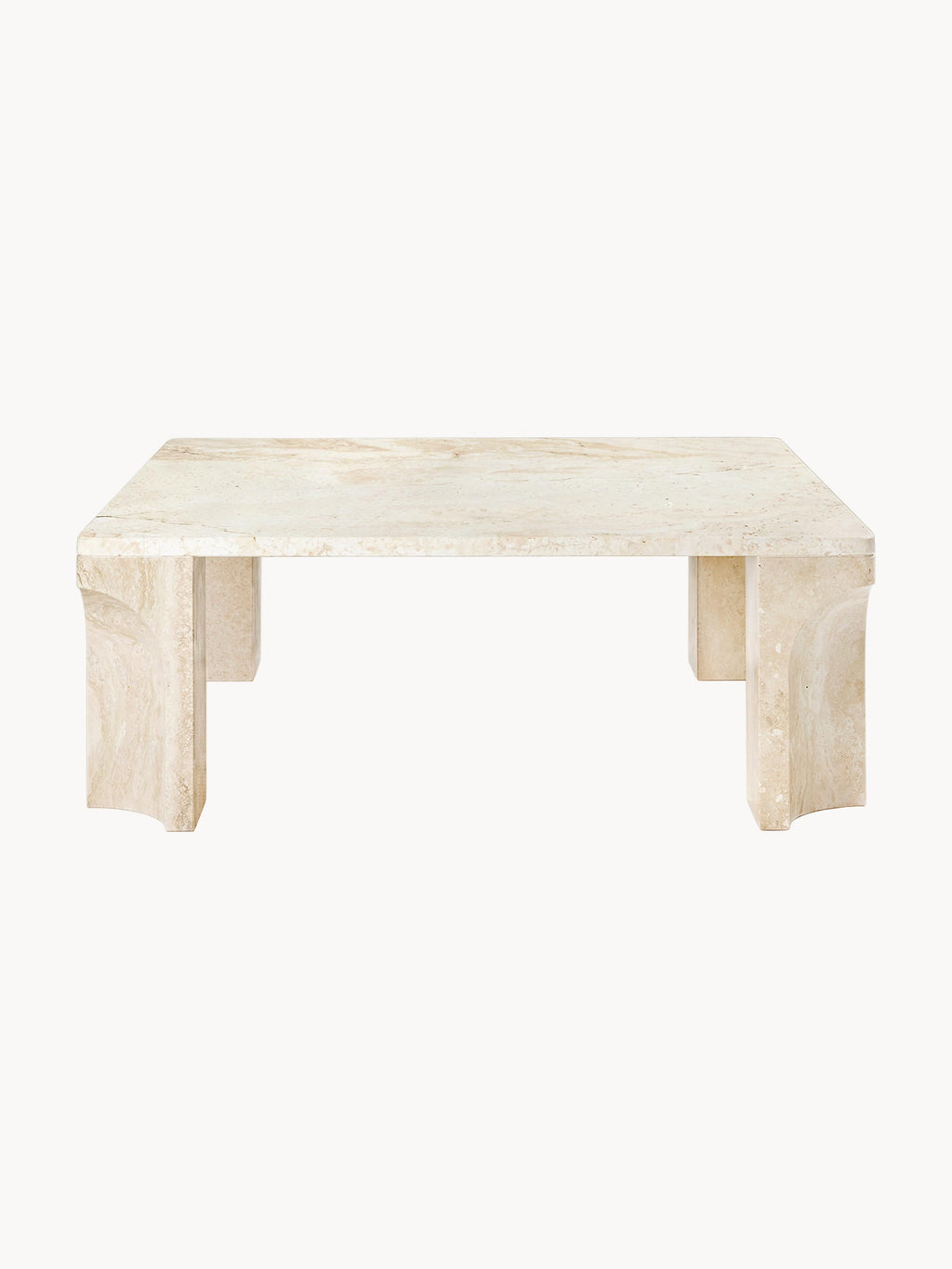 Doric Travertine Coffee Table, W 80 cm