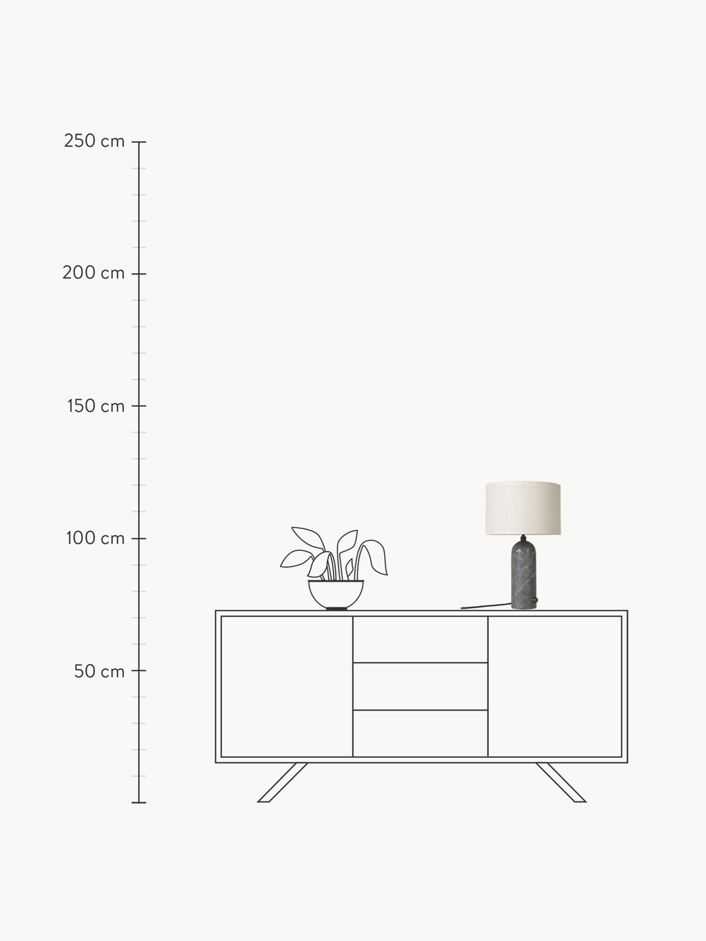 Gravity Large Dimmable Table Lamp with Marble Base