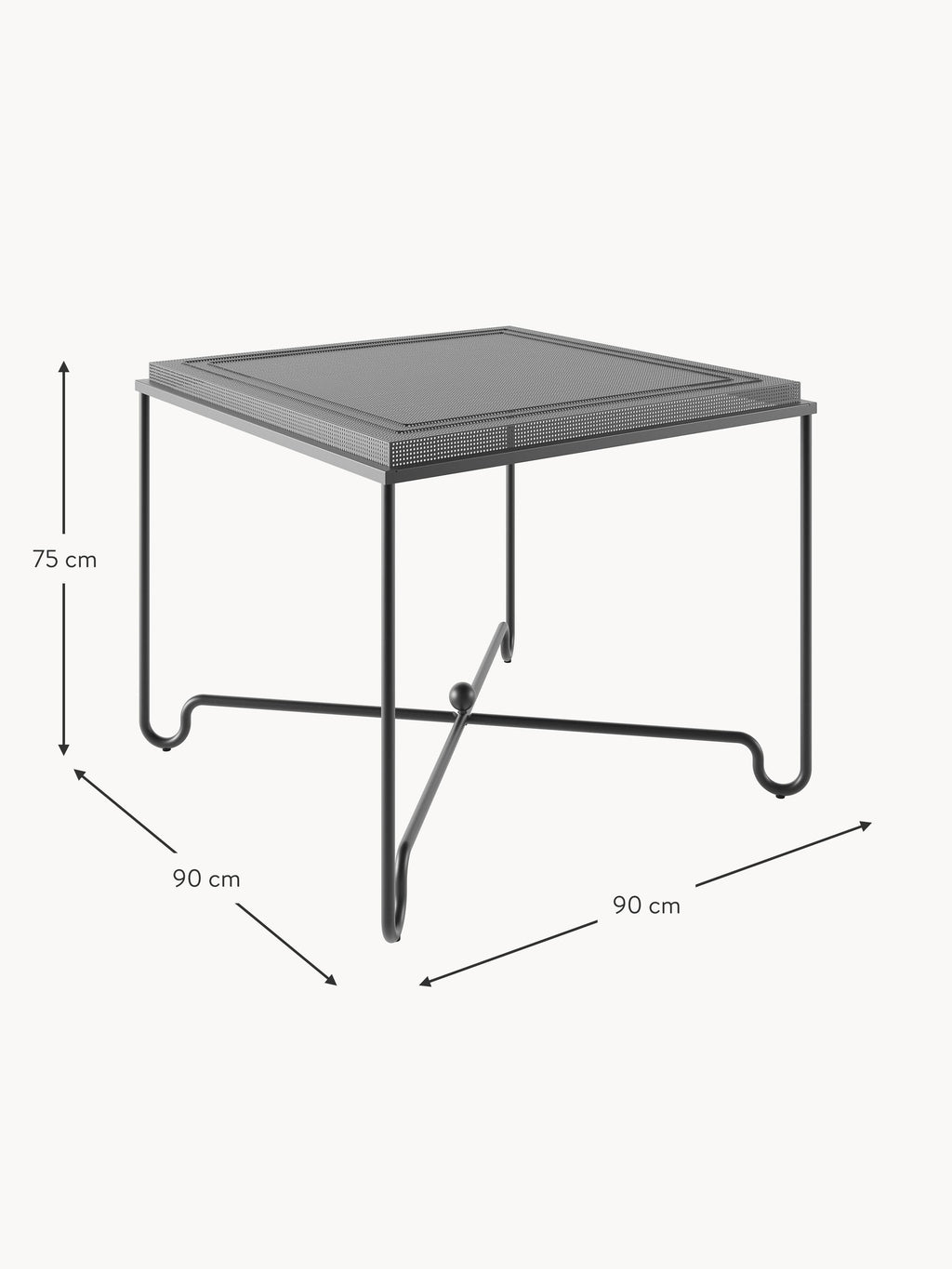 Tropique Garden Table, 90 x 90 cm