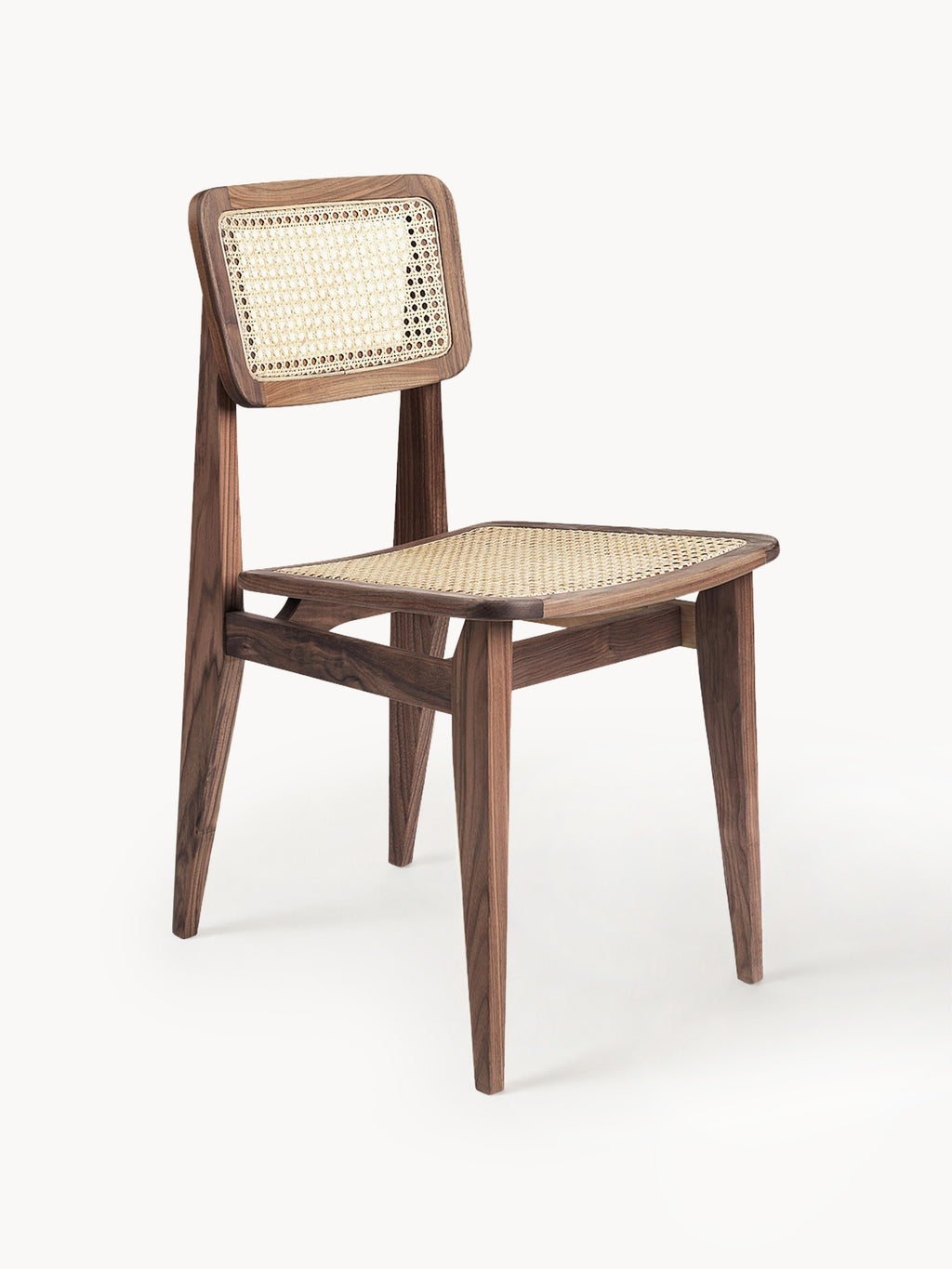 Gallery image 1 - Walnut Wood Dining Chair C-Chair with Viennese Wickerwork
