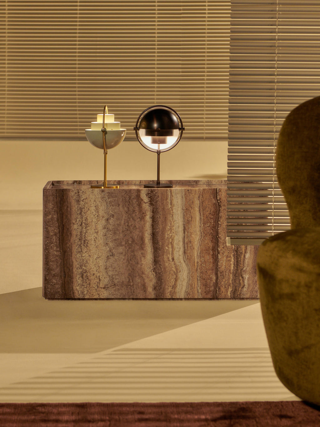 Pietra Travertine Side Table