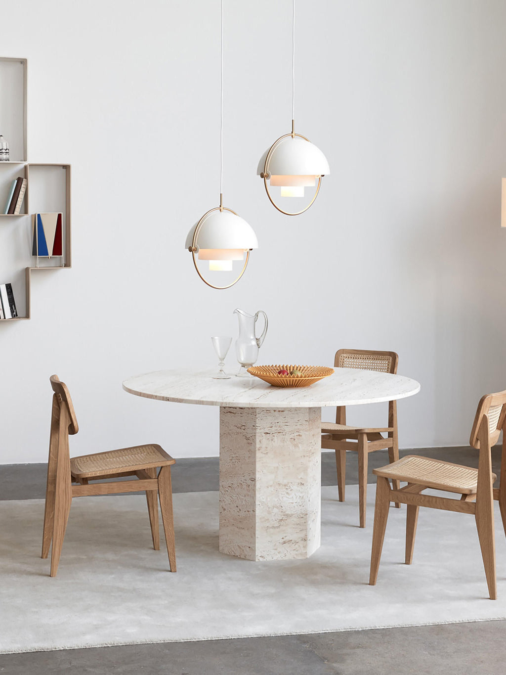 C-Chair Oak Wood Dining Chair with Viennese Wickerwork