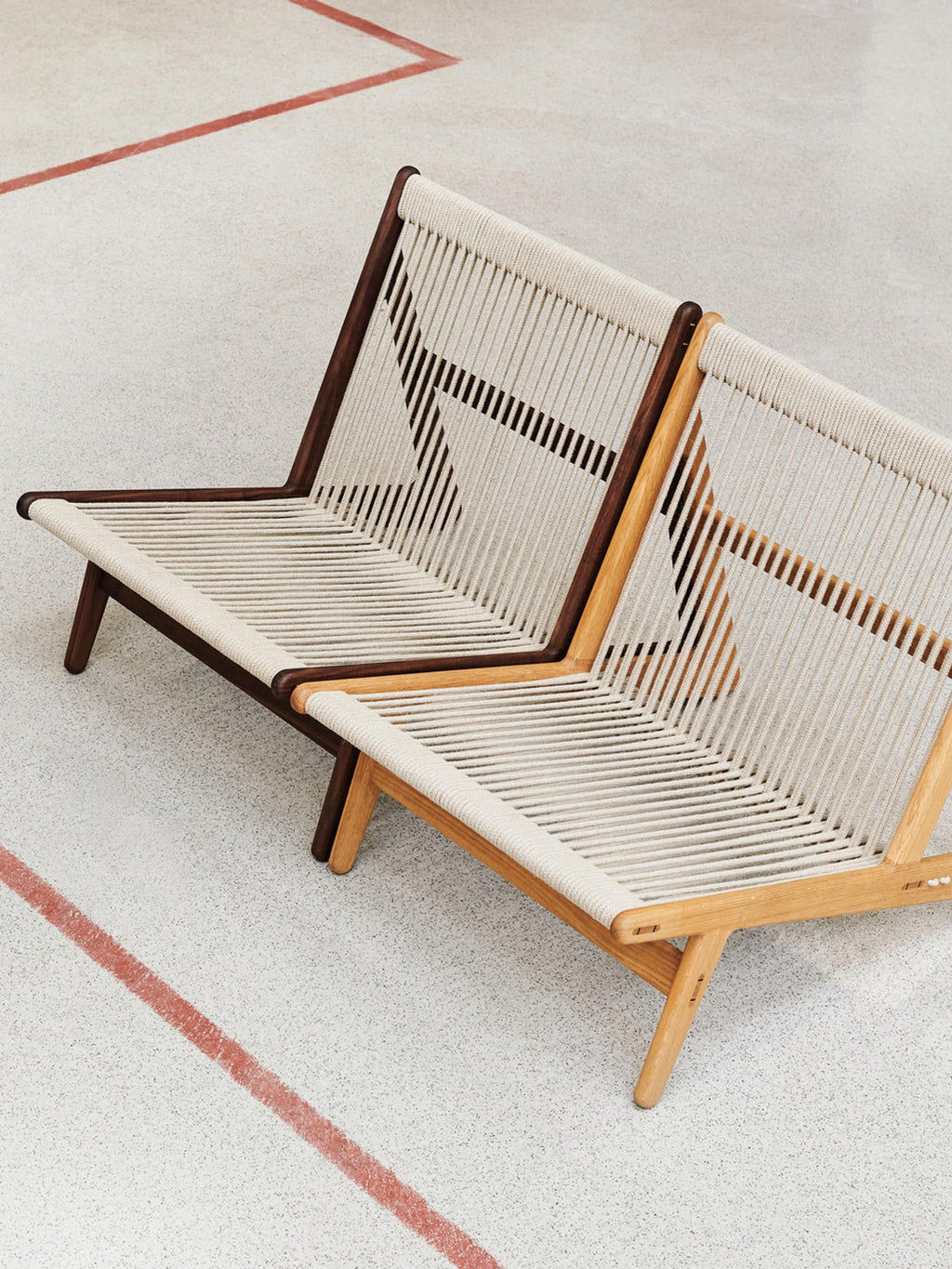 Initial Handmade Oak Wood Lounge Chair MR01 with Seat Cushion