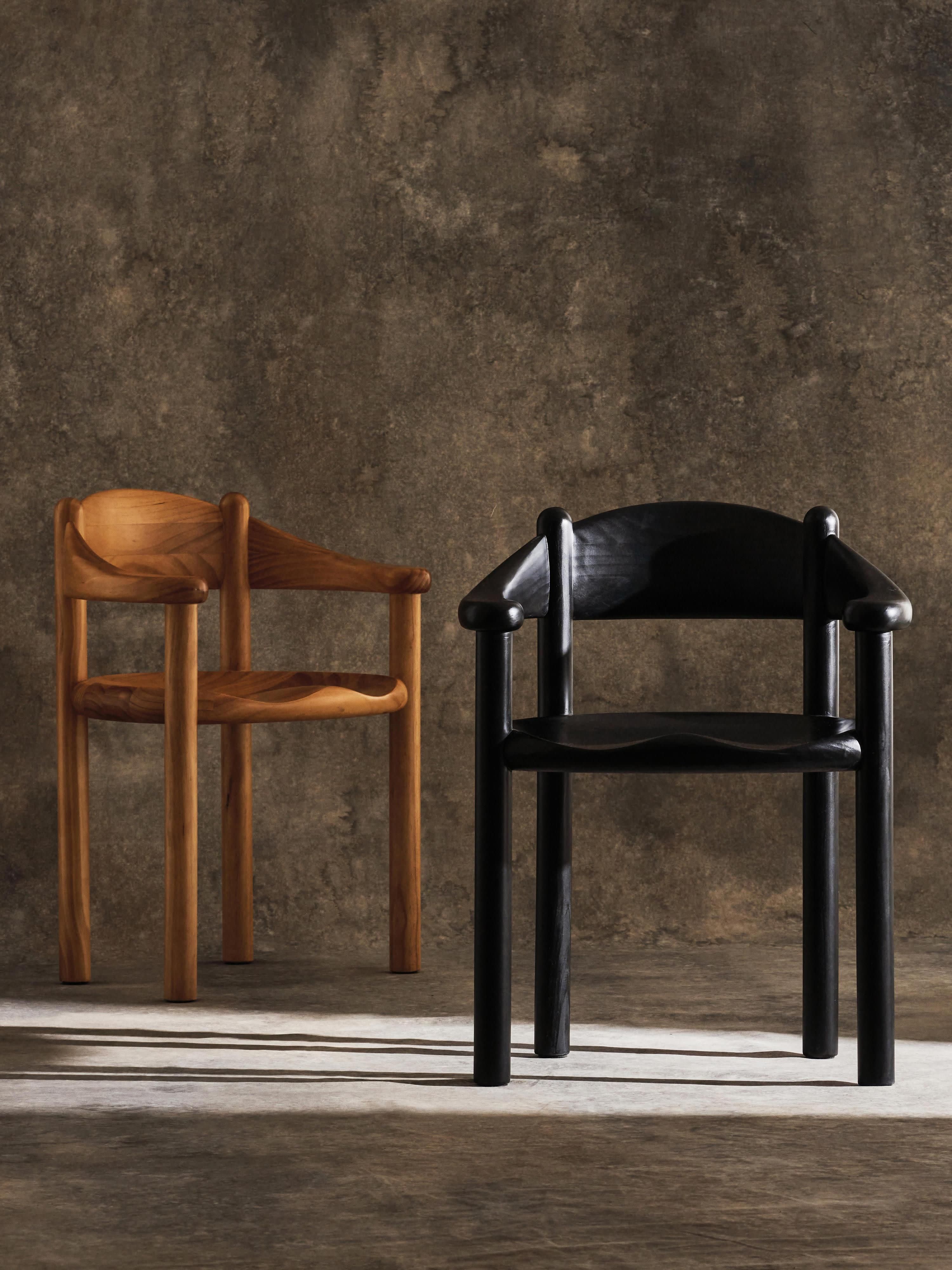 Daumiller Pine Wood Dining Chair with Armrests