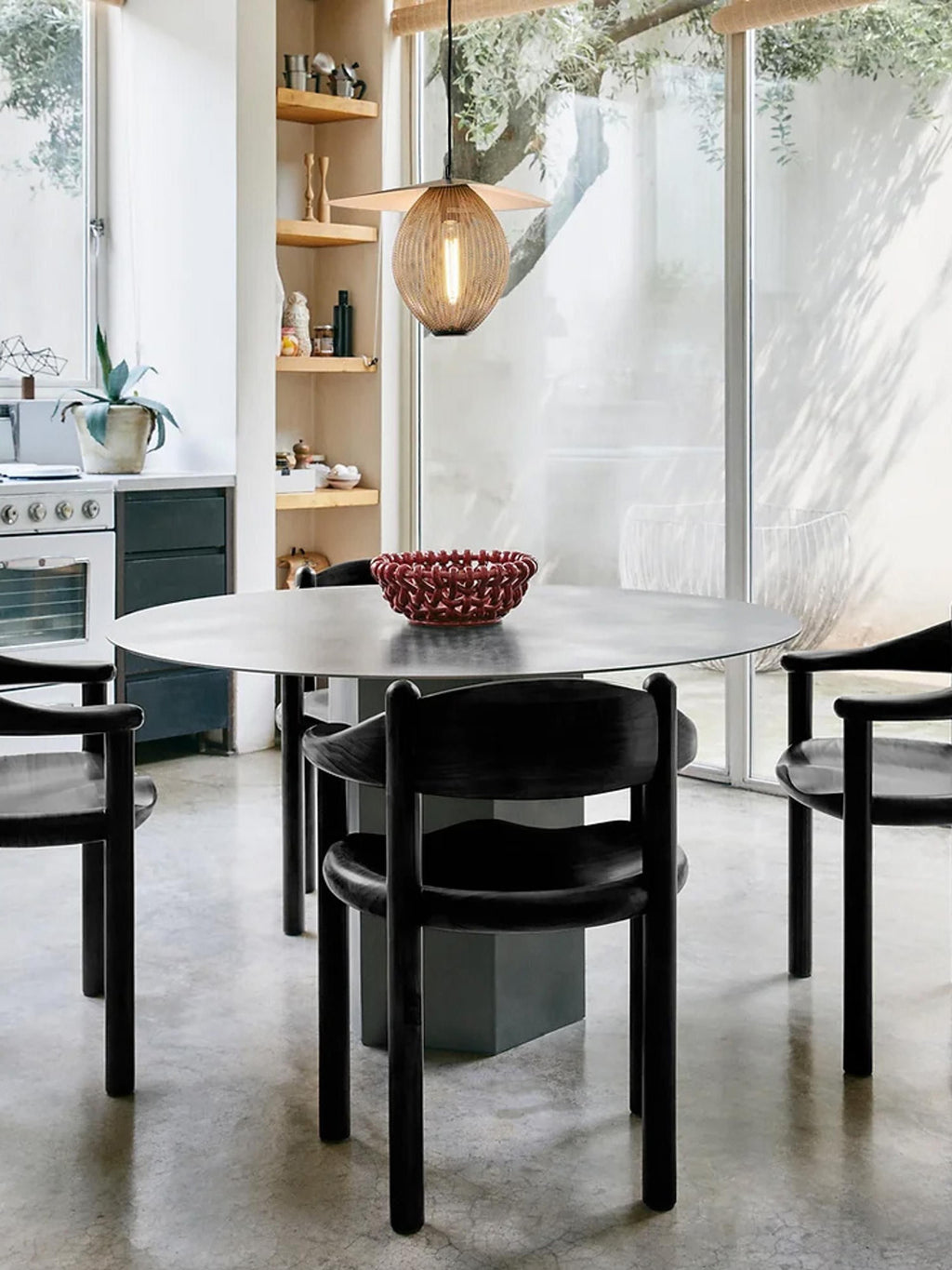 Daumiller Pine Wood Dining Chair with Armrests