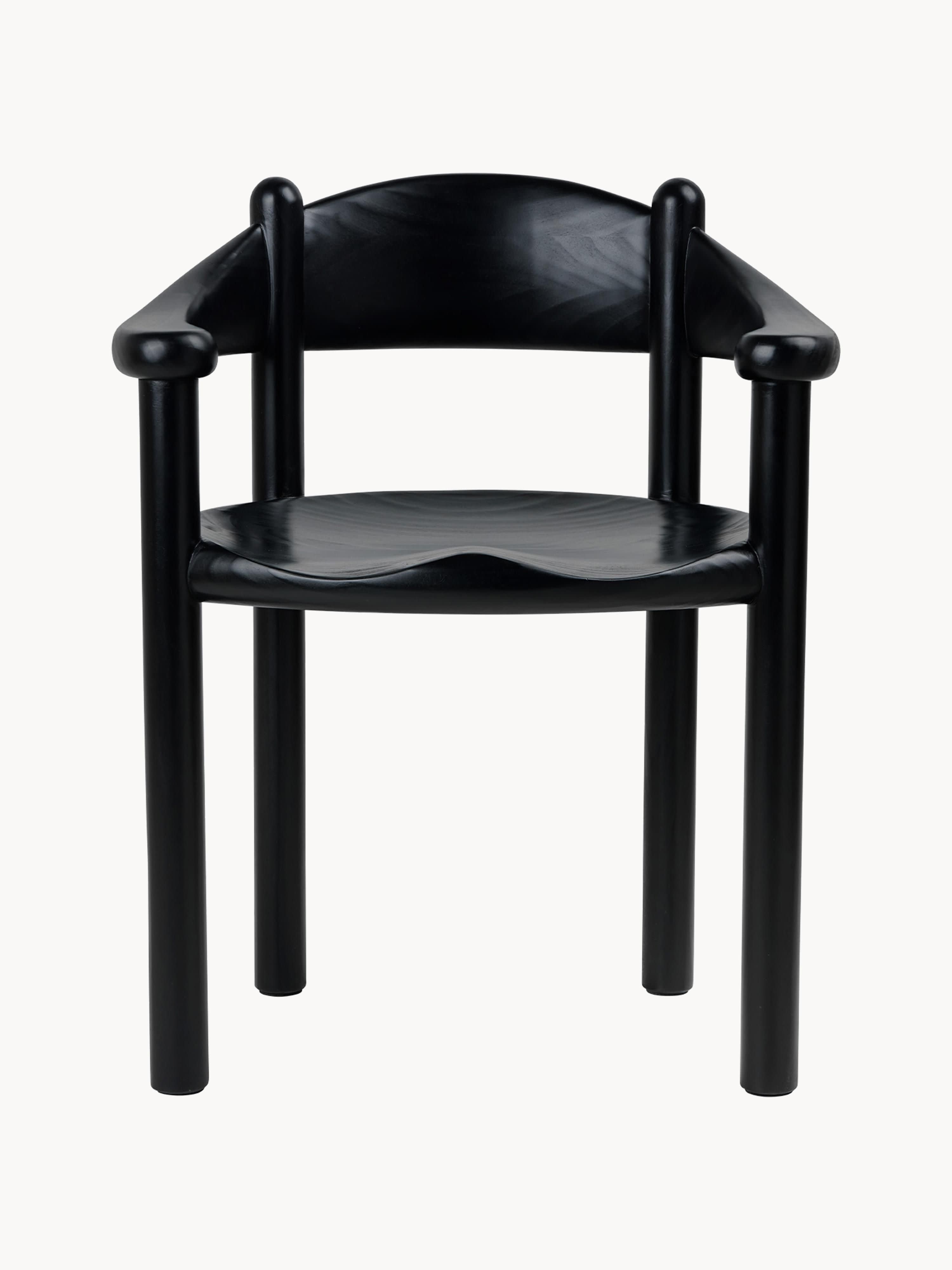 Daumiller Pine Wood Dining Chair with Armrests