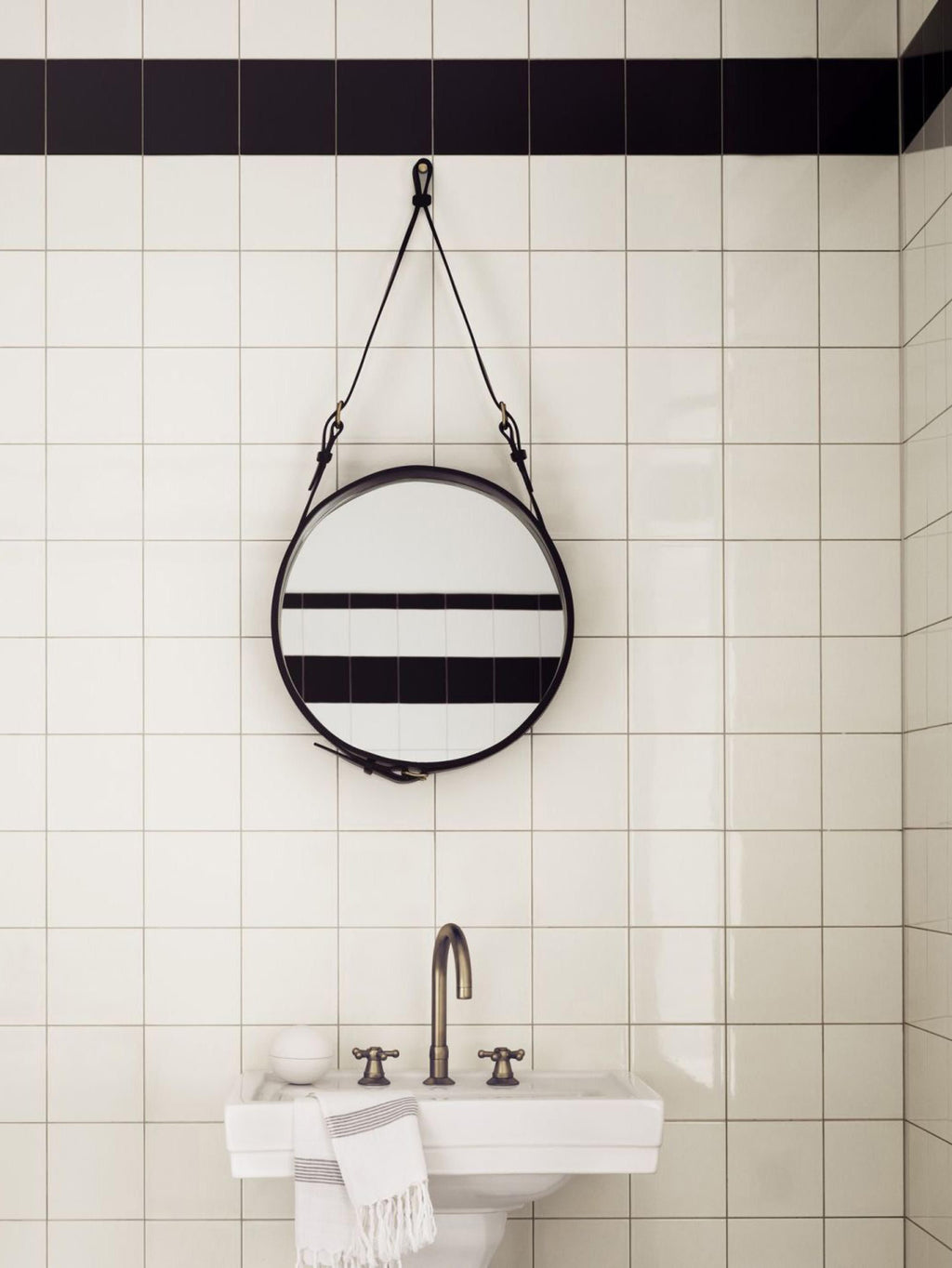 Adnet Round Wall Mirror, in various sizes