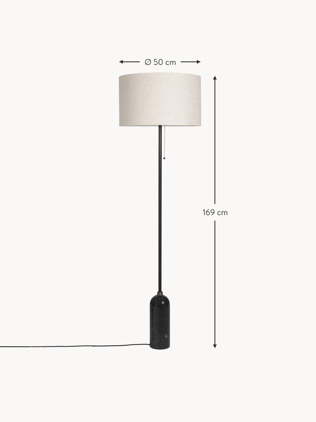 Gravity Dimmable Floor Lamp with Marble Base