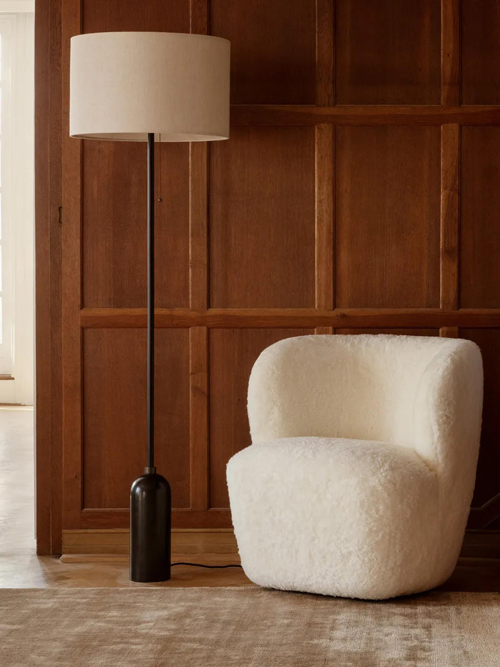 Gravity Dimmable Floor Lamp with Marble Base