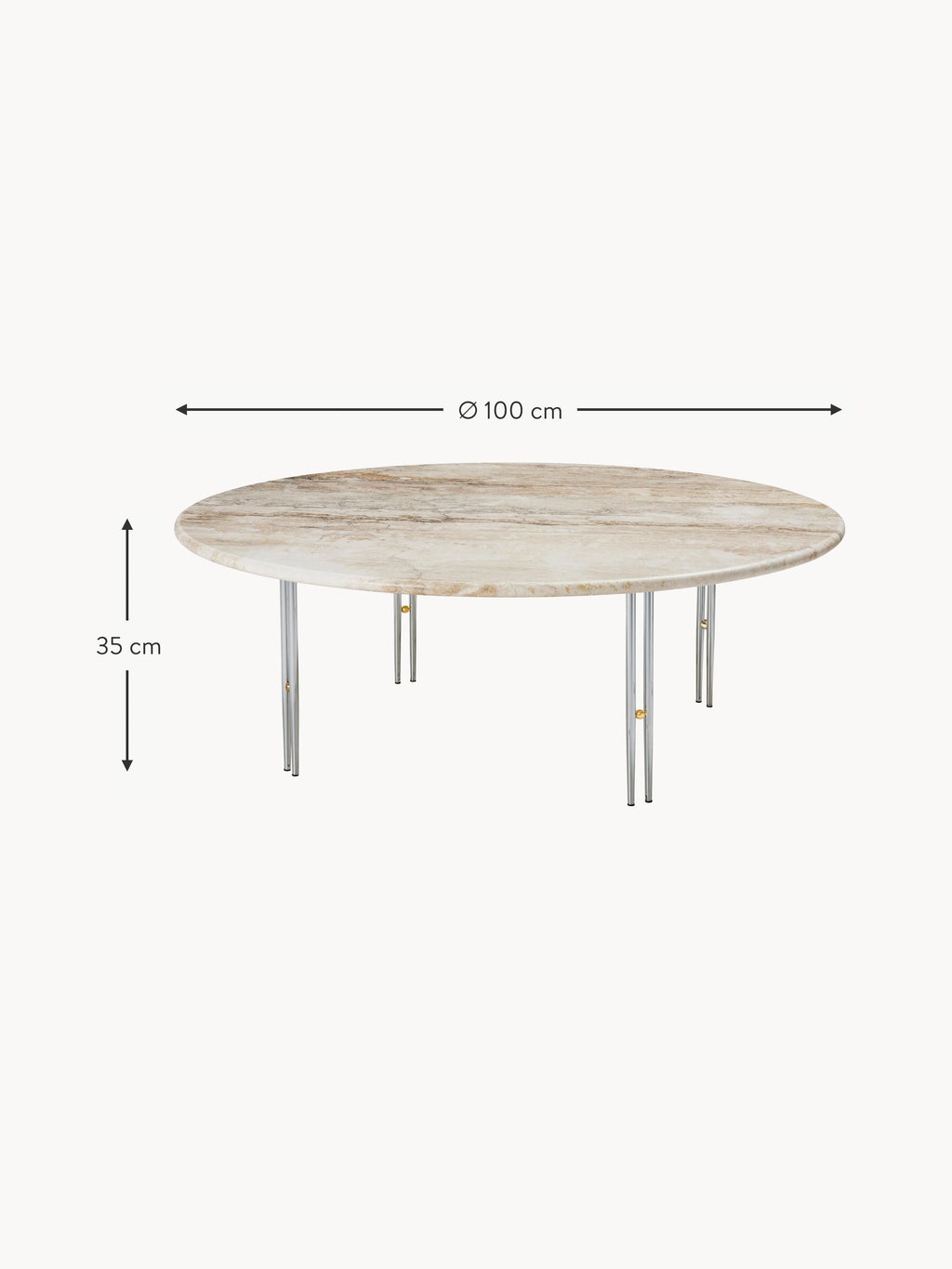 Ioi Round Marble Coffee Table, Ø 100 cm