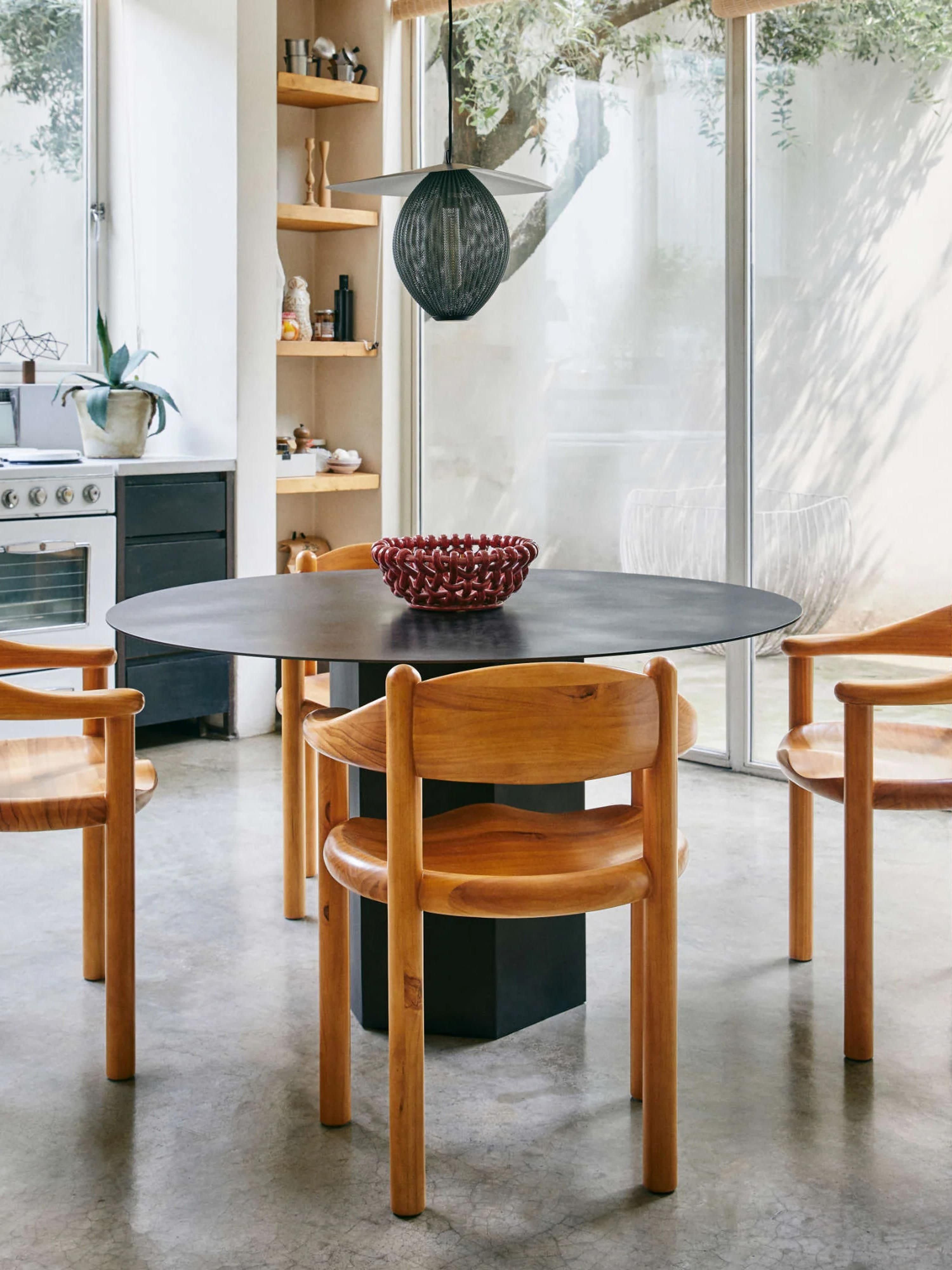 Daumiller Pine Wood Dining Chair with Armrests