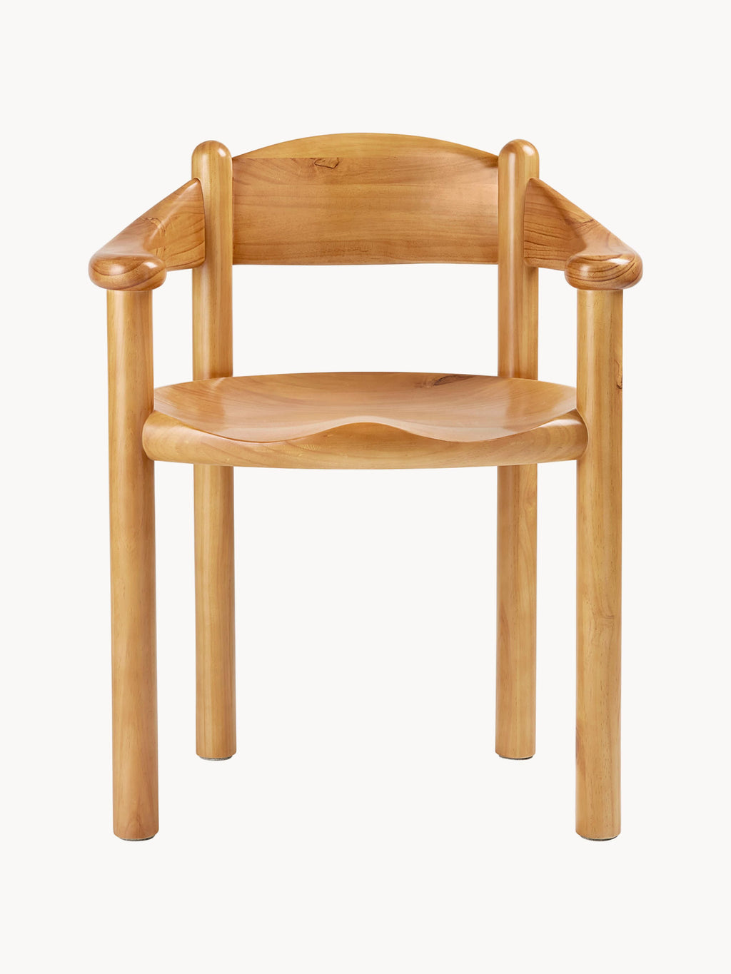 Daumiller Pine Wood Dining Chair with Armrests