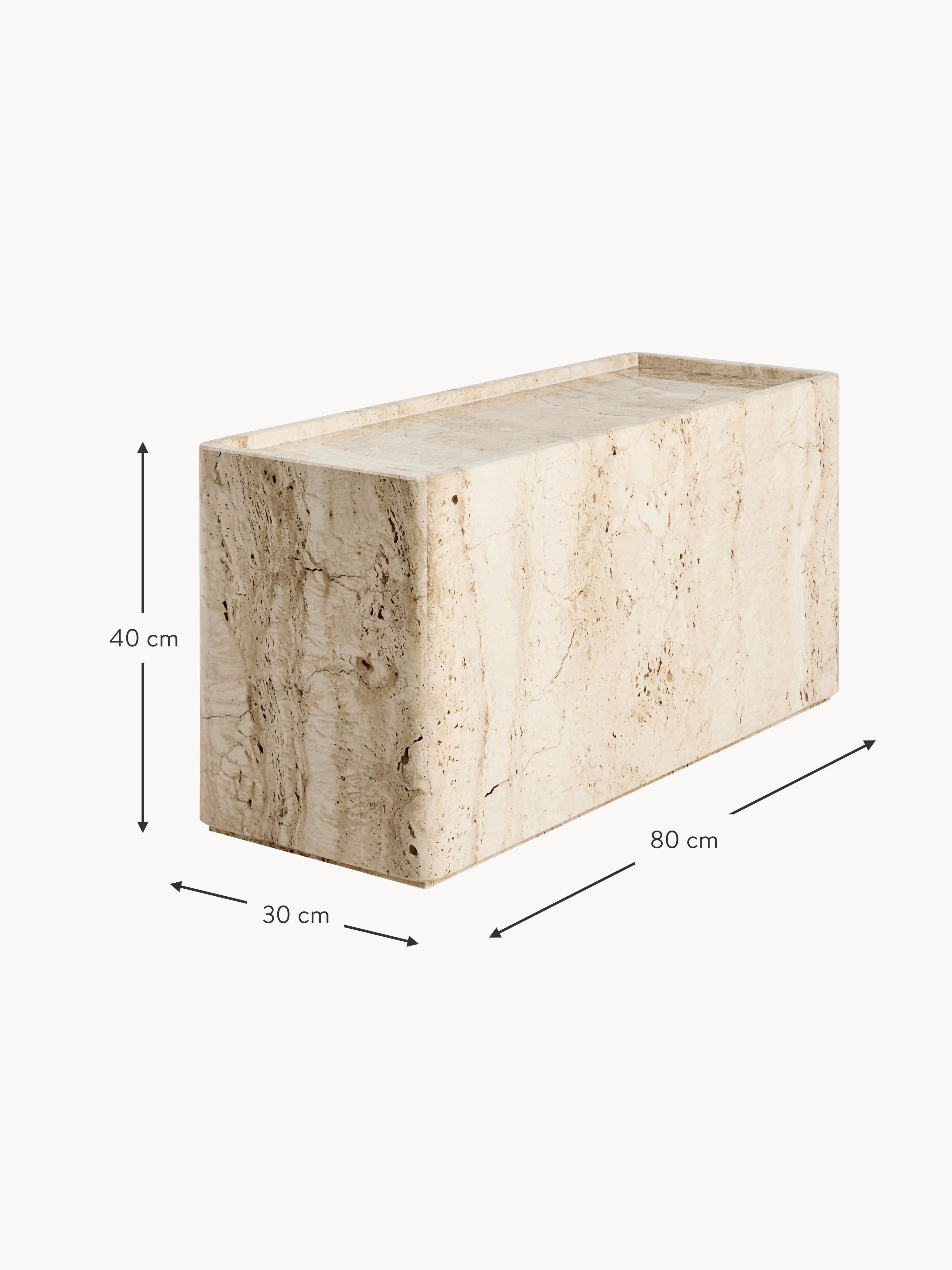 Pietra Travertine Side Table