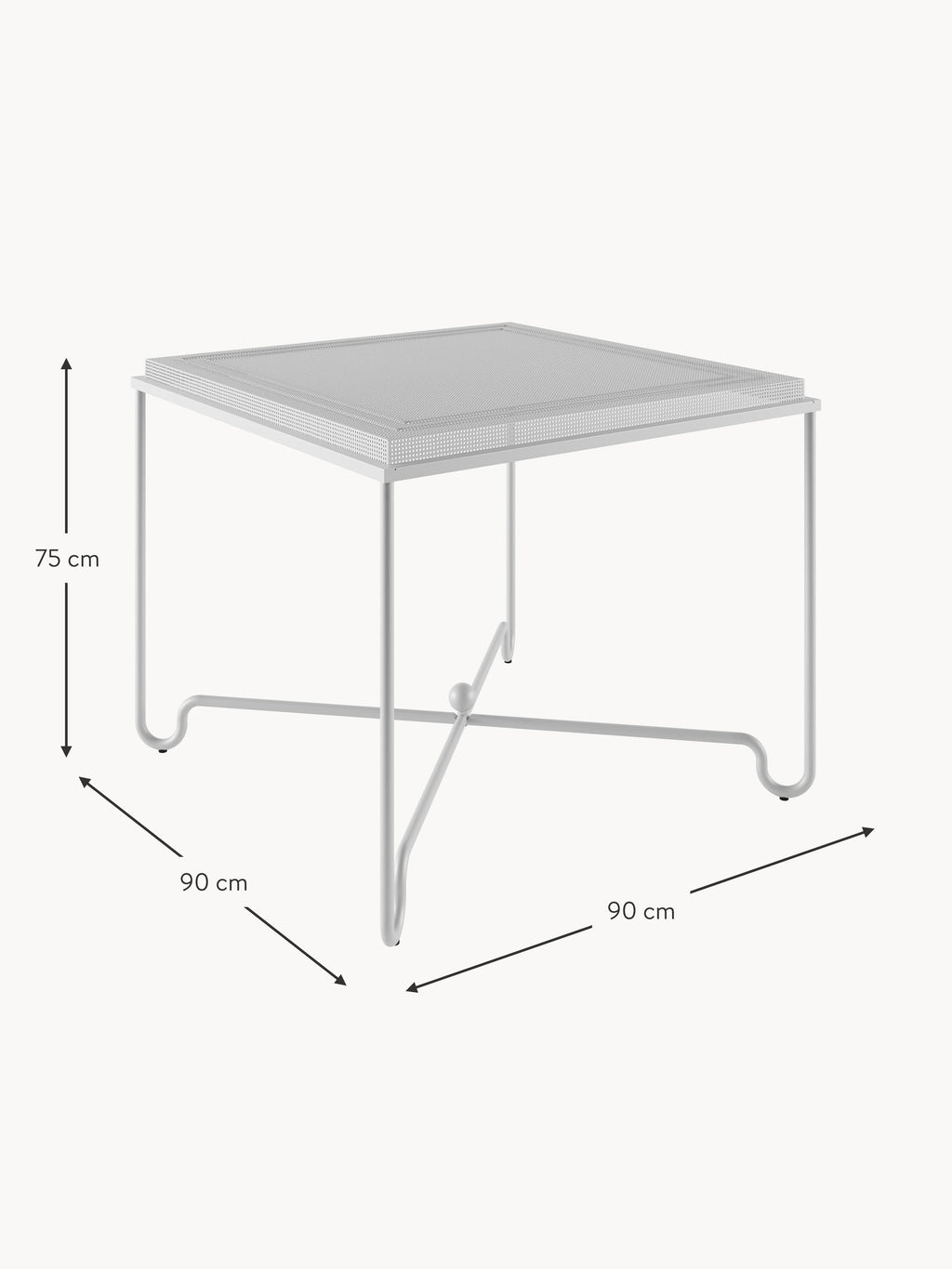 Tropique Garden Table, 90 x 90 cm