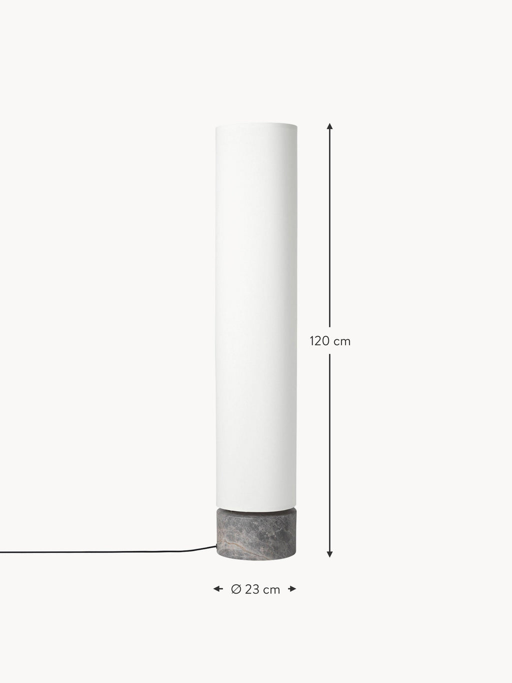 Unbound Dimmable LED Floor Lamp with Marble Base, in various sizes