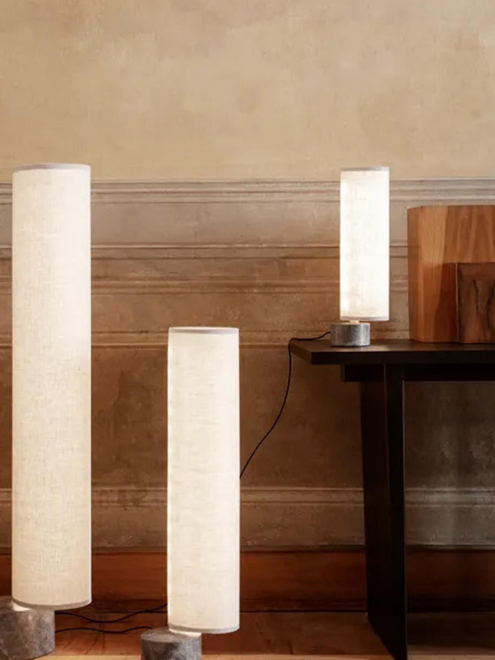 Unbound Dimmable LED Floor Lamp with Marble Base, in various sizes