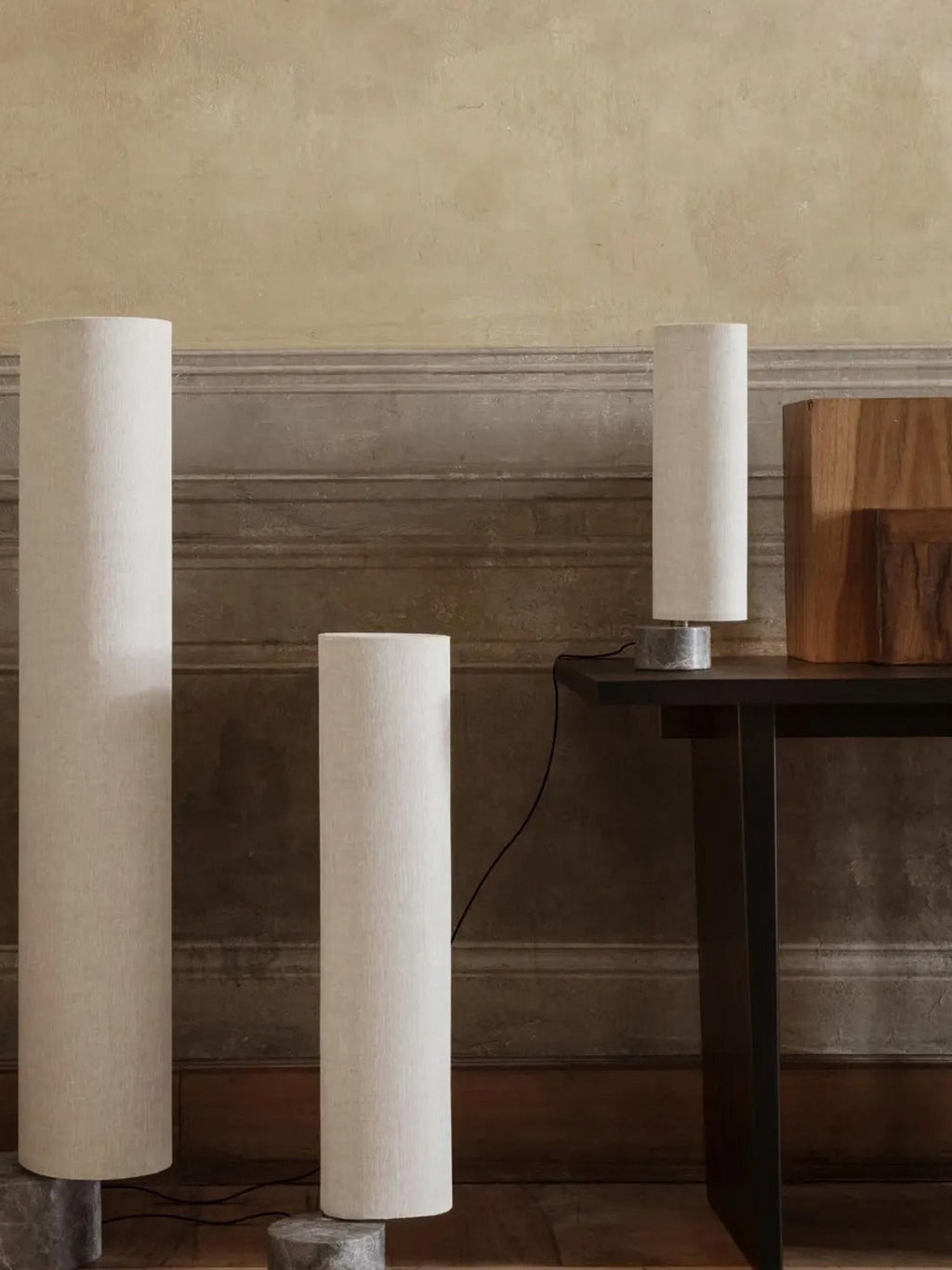 Unbound Dimmable LED Floor Lamp with Marble Base, in various sizes