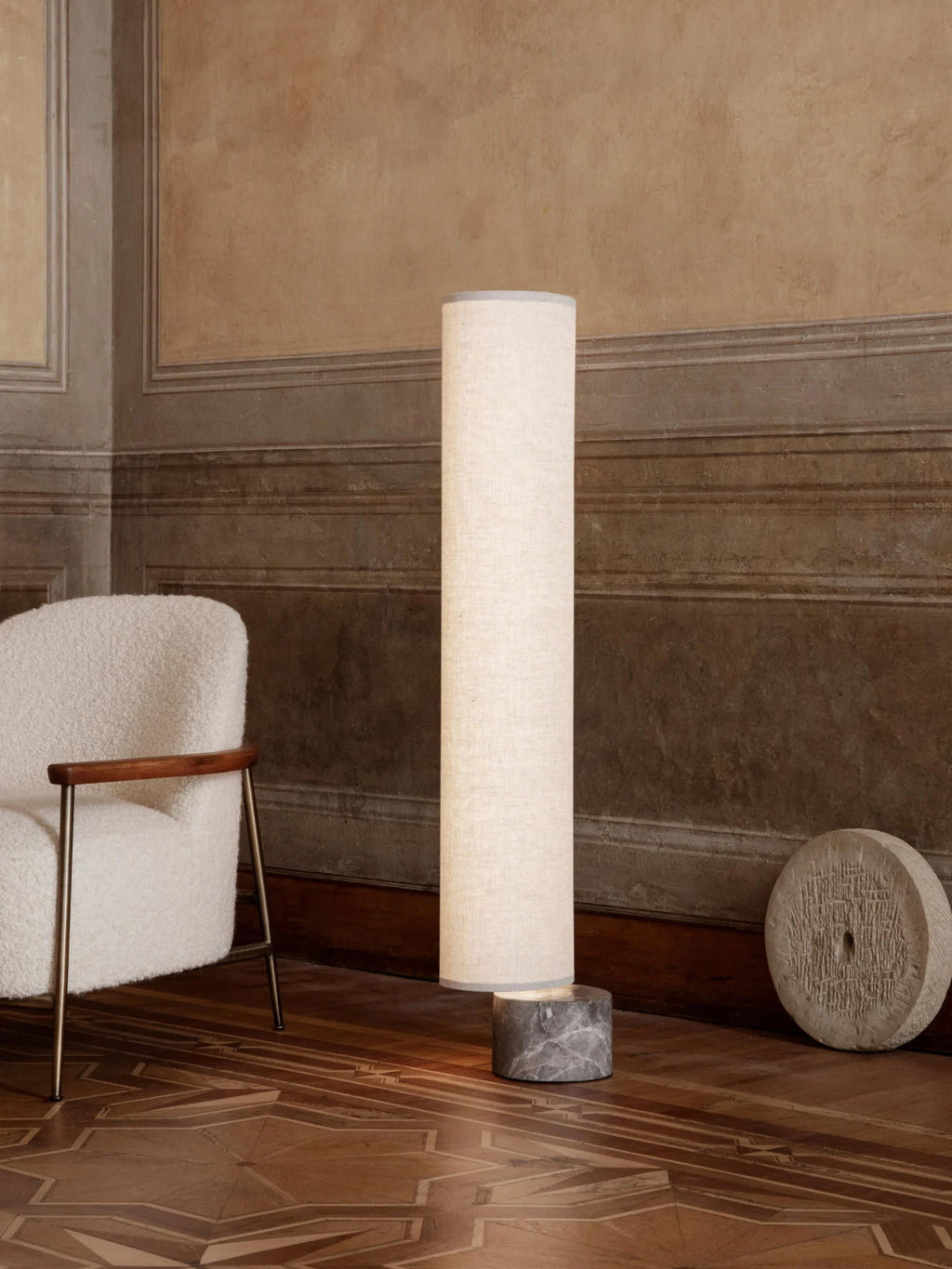 Unbound Dimmable LED Floor Lamp with Marble Base, in various sizes