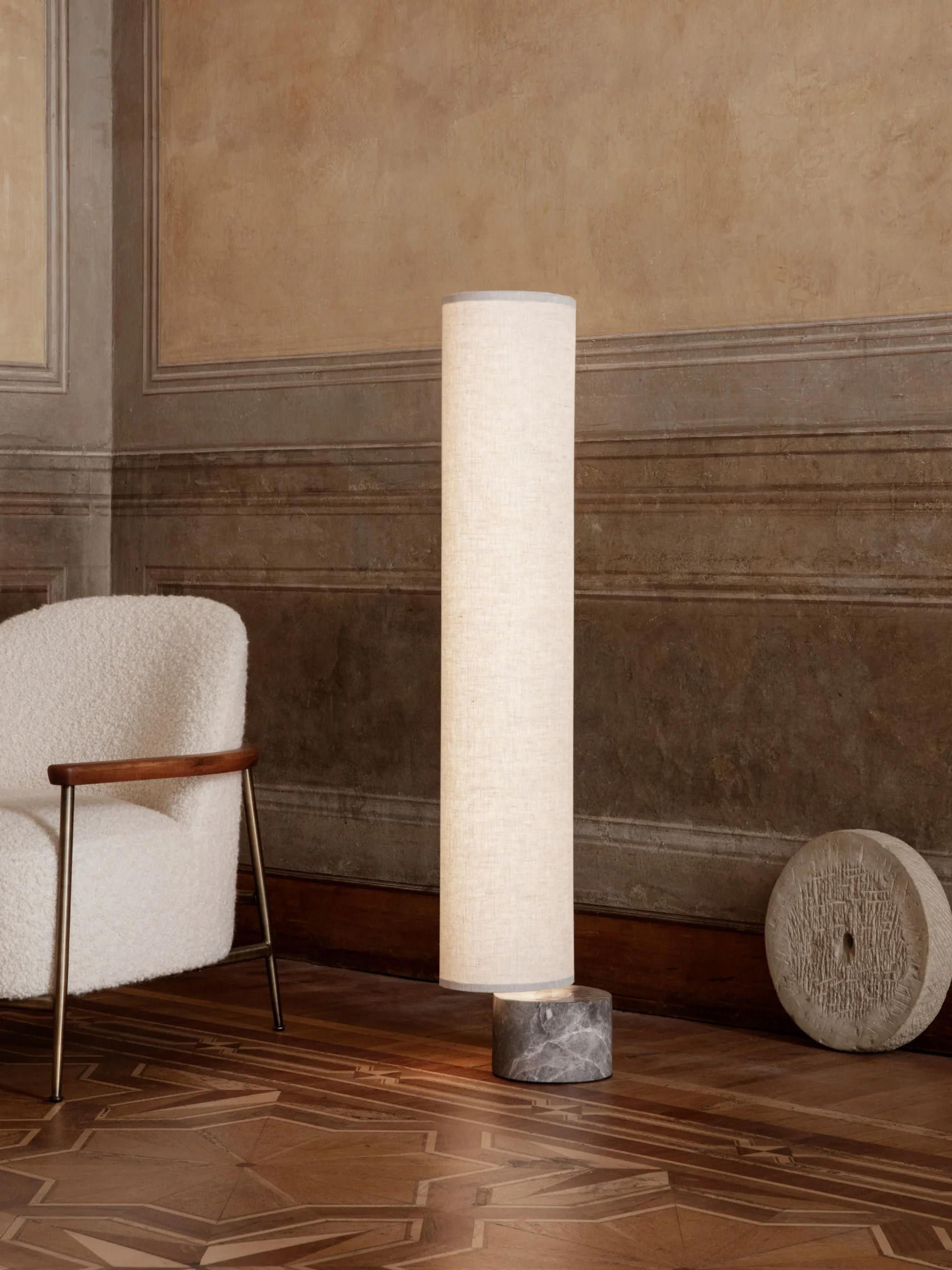 Unbound Dimmable LED Floor Lamp with Marble Base, in various sizes