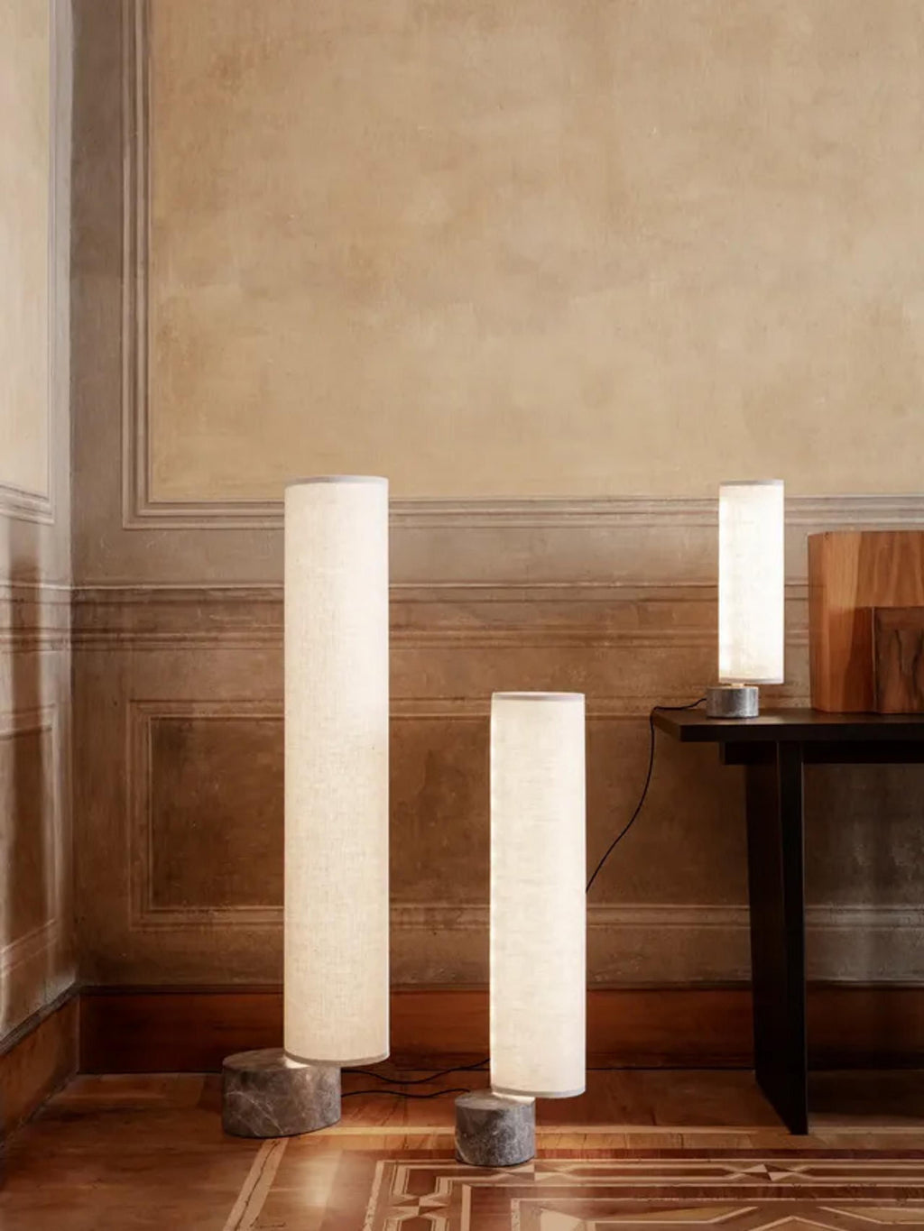 Unbound Dimmable LED Floor Lamp with Marble Base, in various sizes