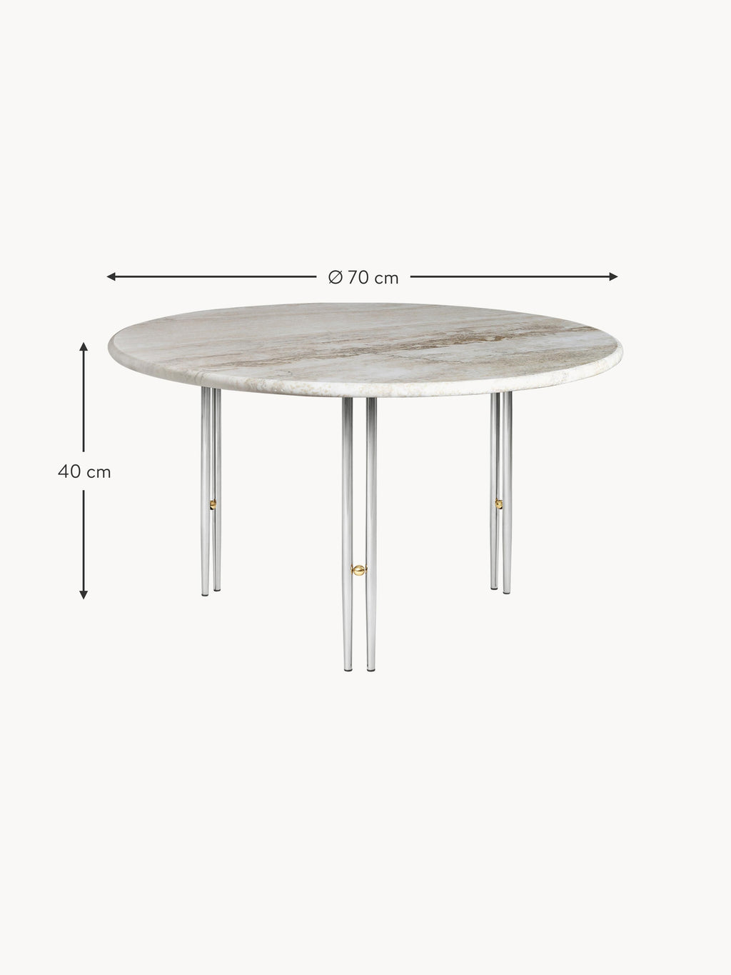 Ioi Round Marble Coffee Table, Ø 70 cm