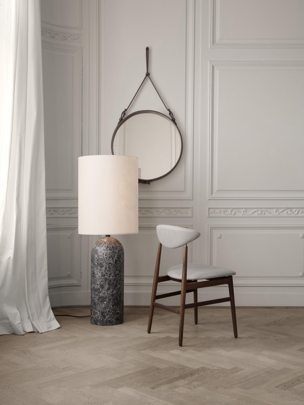 Adnet Round Wall Mirror, Various Sizes