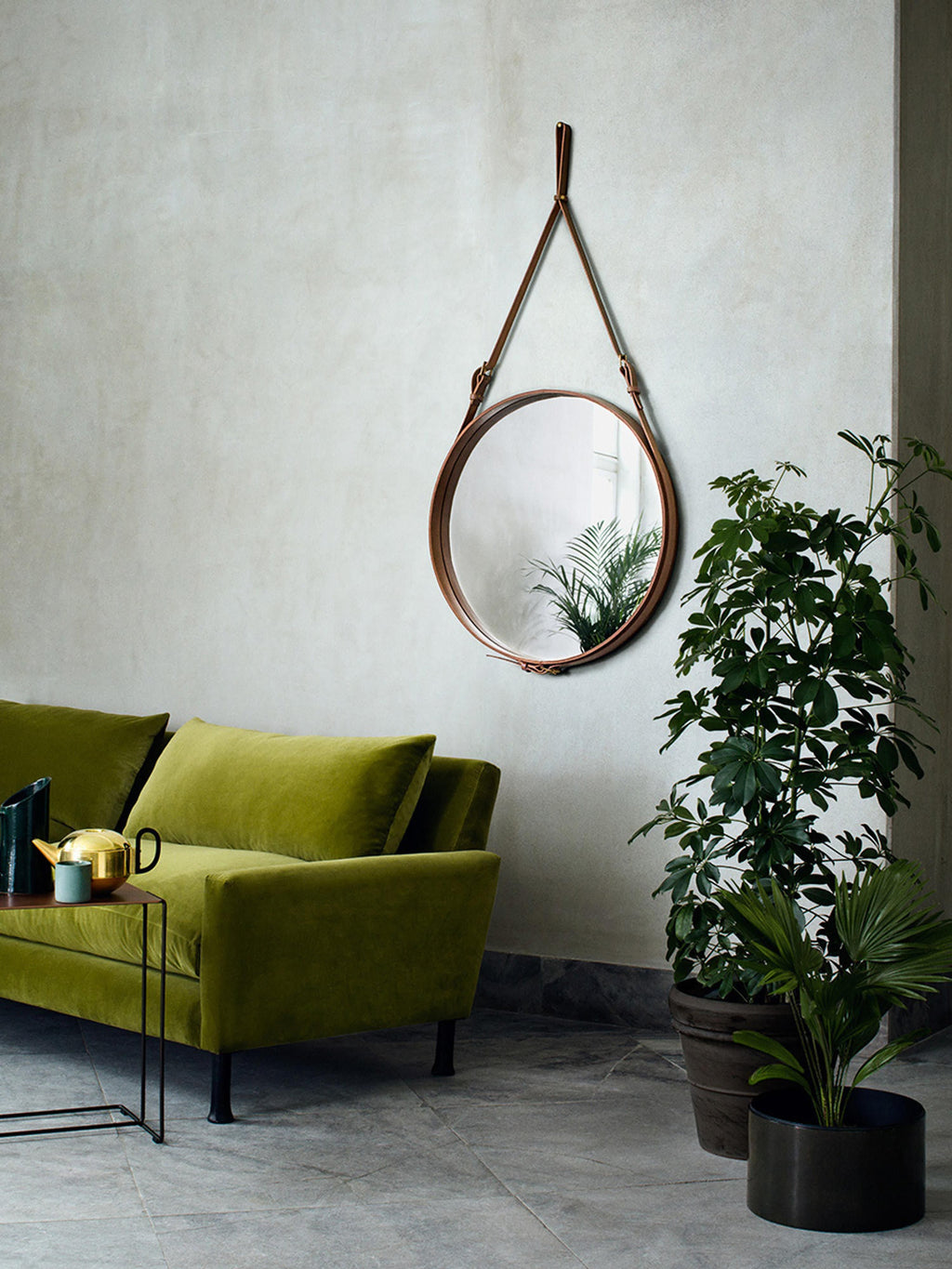 Adnet Round Wall Mirror, Various Sizes