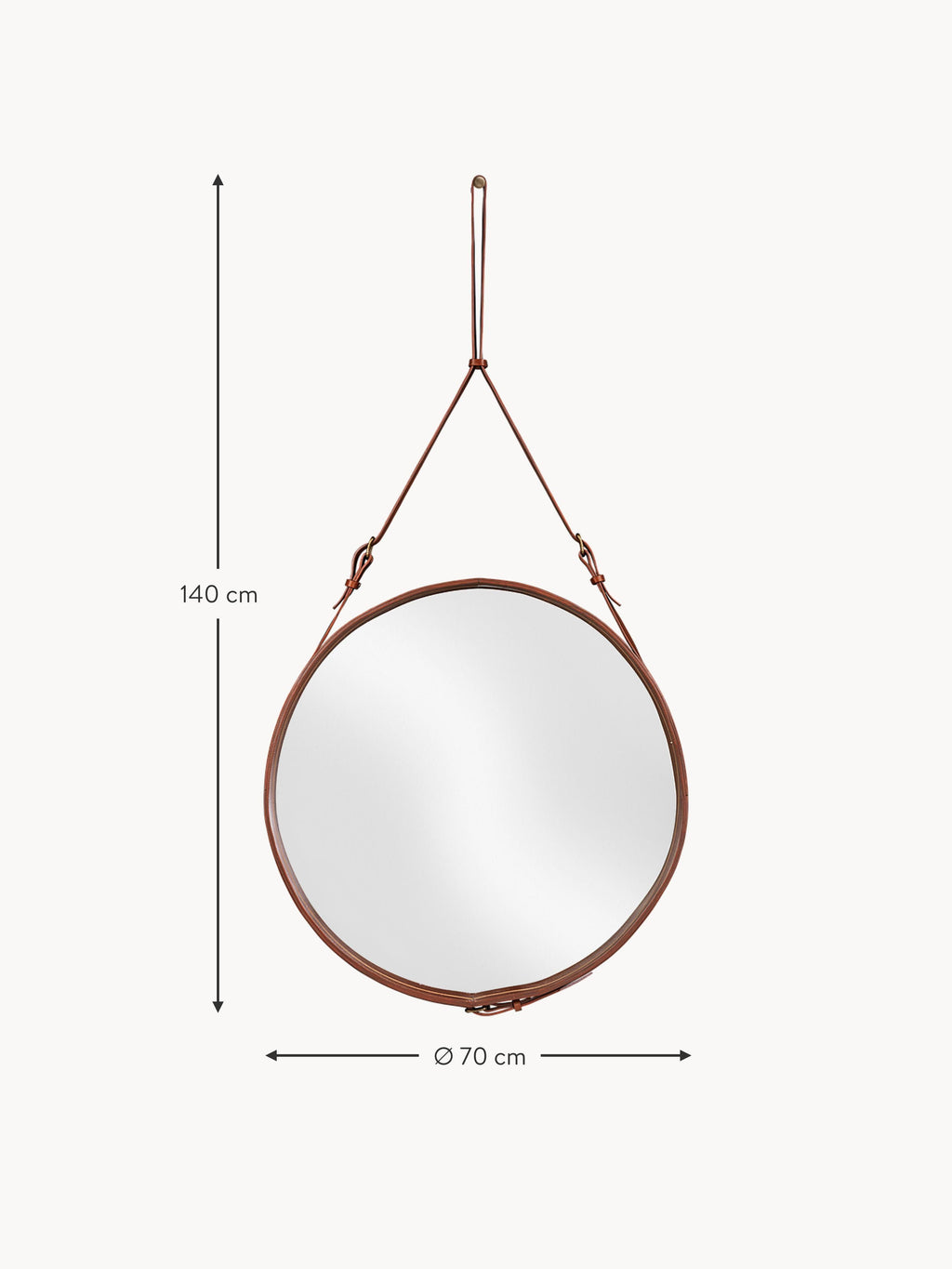 Adnet Round Wall Mirror, Various Sizes