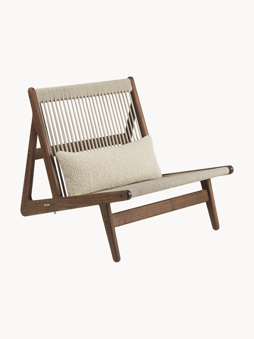 Gallery image 1 - Handmade Walnut Wood Lounge Chair MR01 Initial with Seat Cushion