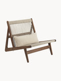 Gallery image 1 - Handmade Walnut Wood Lounge Chair MR01 Initial with Seat Cushion