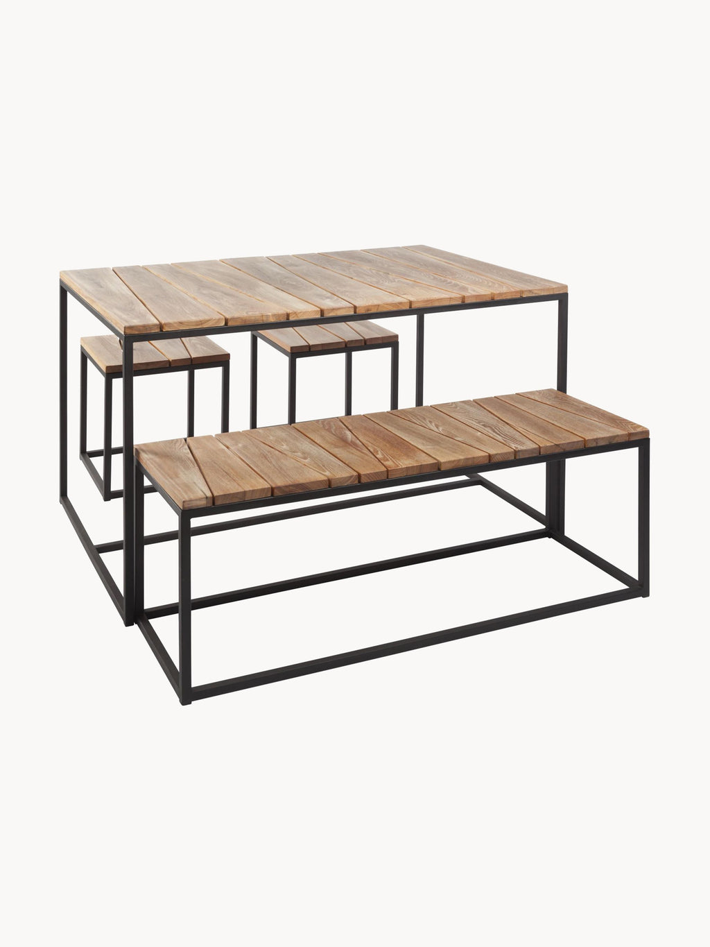 Gallery image 1 - Robinia Wood Garden Lounge Set Alois, Set of 4