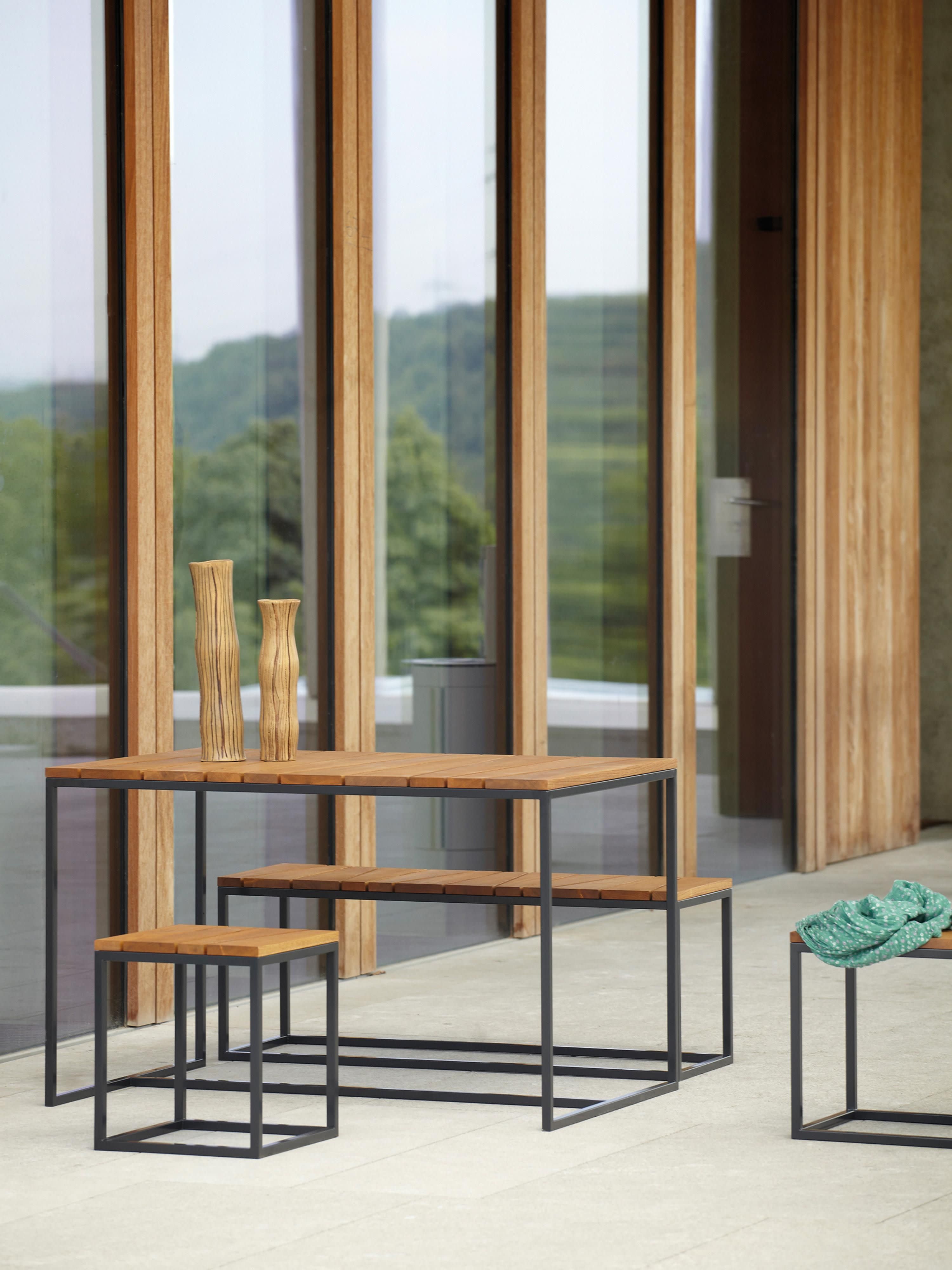 Alois Robinia Wood Garden Lounge Set, Set of 4