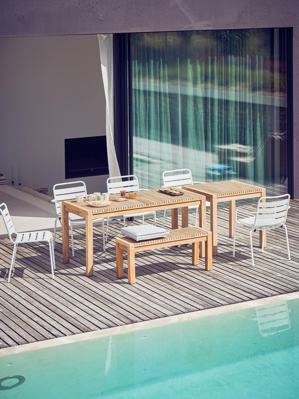 Samoa Teak Wood Garden Bench, W 130 cm