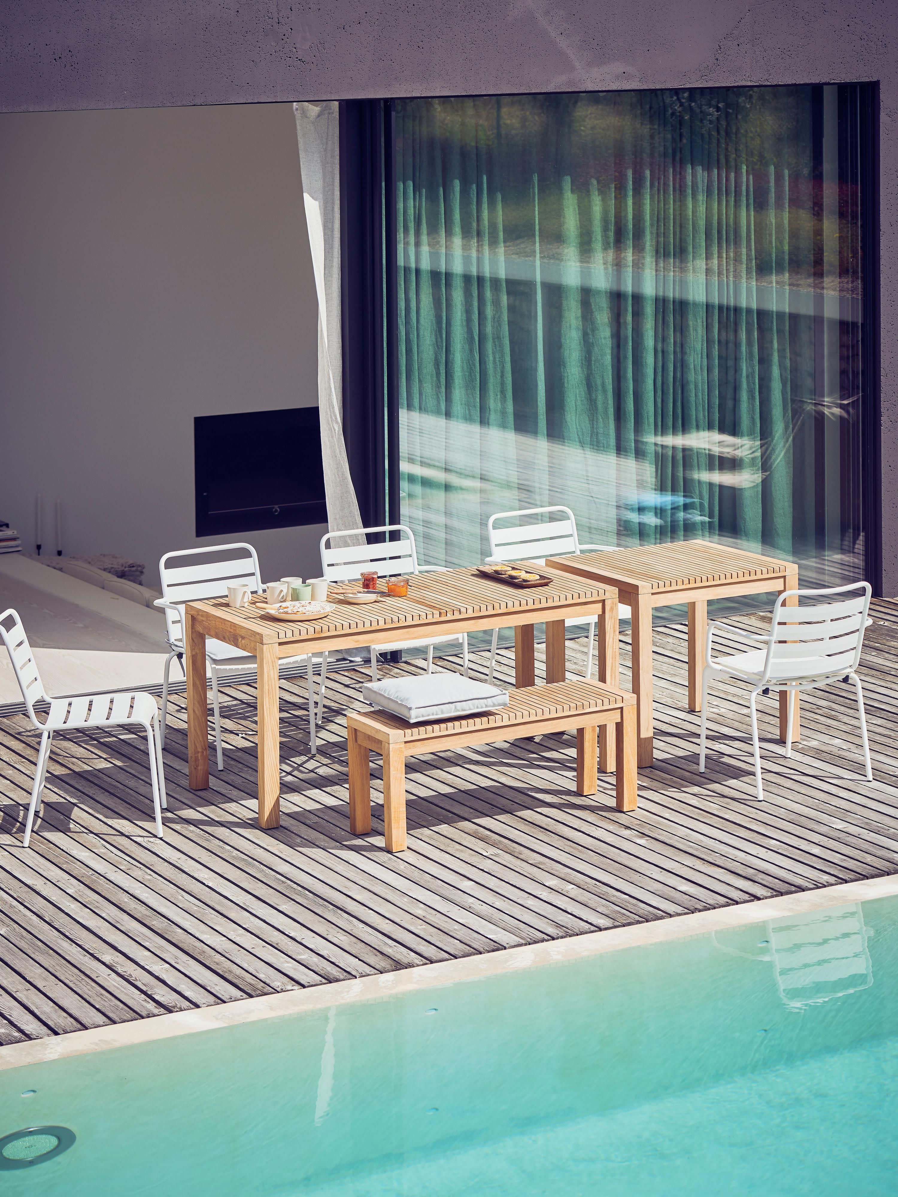 Samoa Teak Wood Garden Bench, W 130 cm