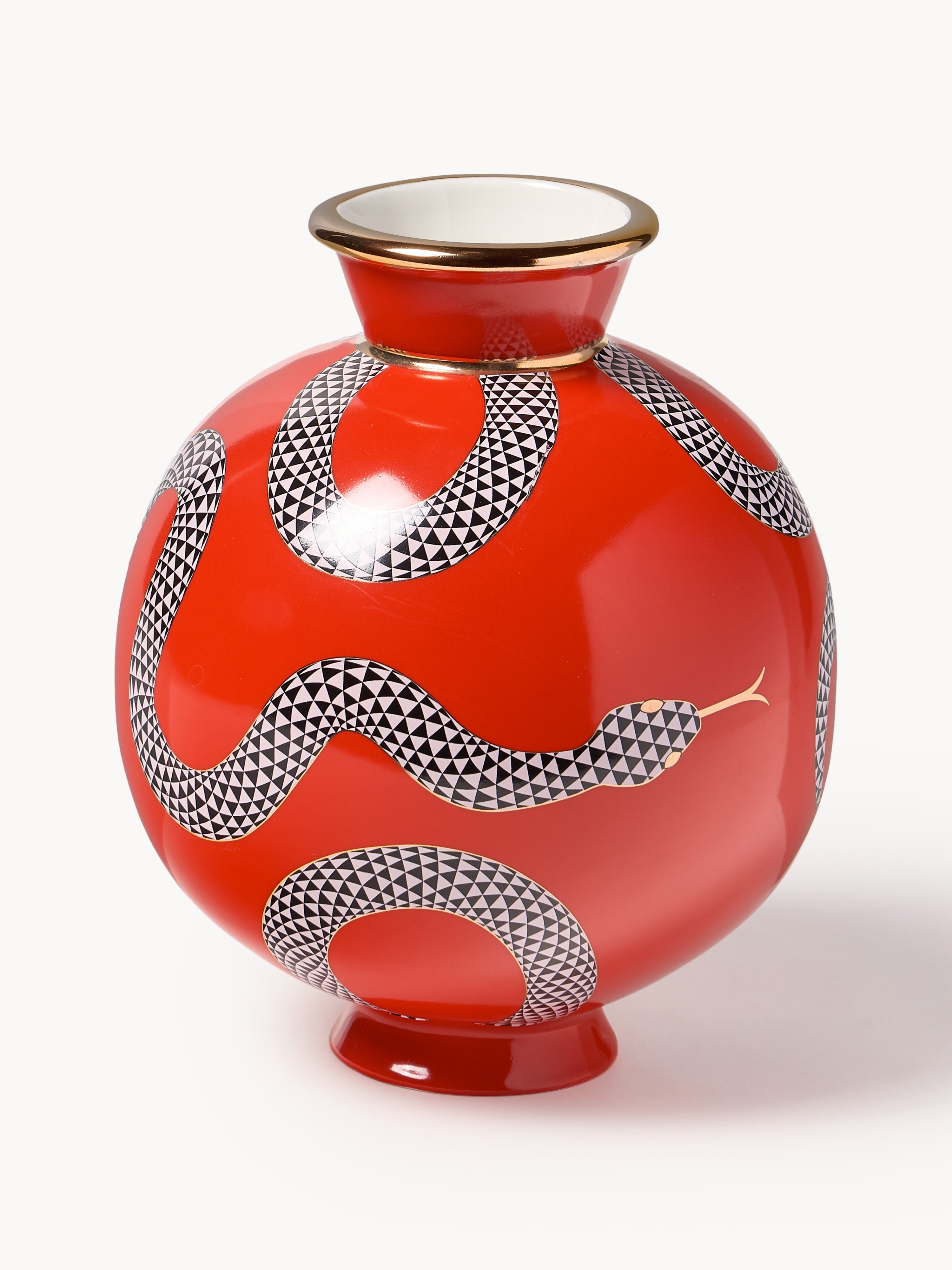 Gallery image 1 - Porcelain Vase Eden with Gold Accents, H 23 cm