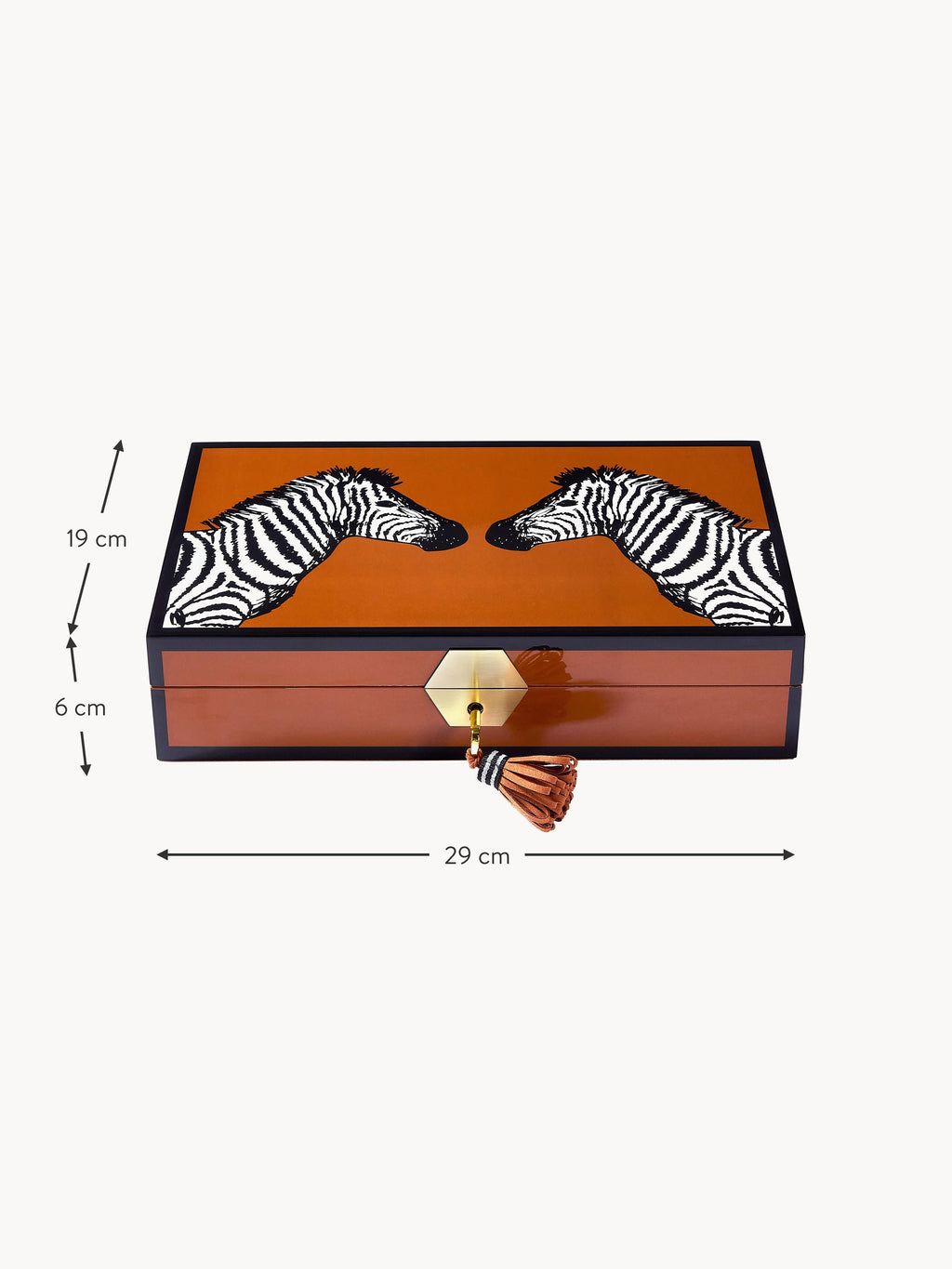 Zebra Wooden Jewellery Box