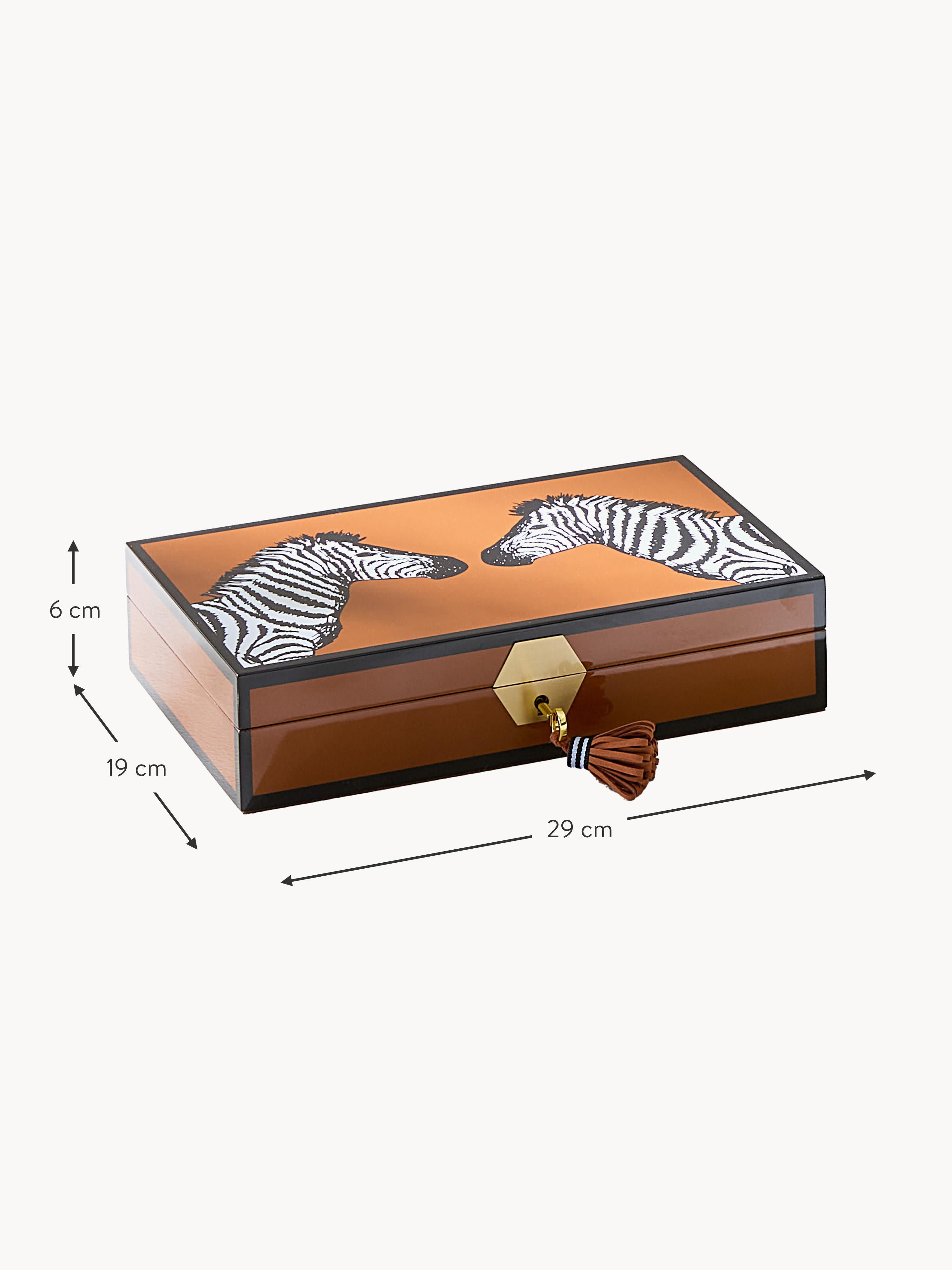 Zebra Wooden Jewellery Box