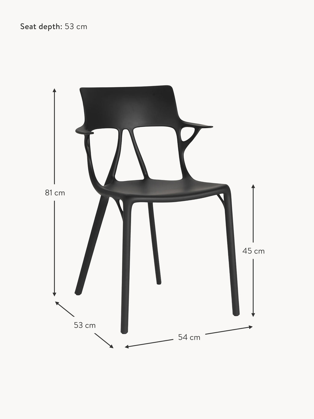 Garden Chairs A.I. with Armrests, Set of 2