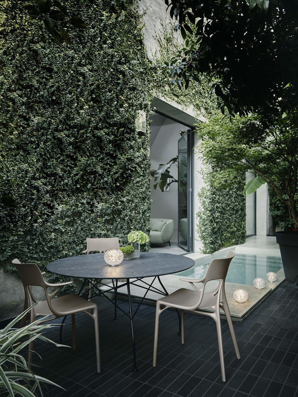 Garden Chairs A.I. with Armrests, Set of 2