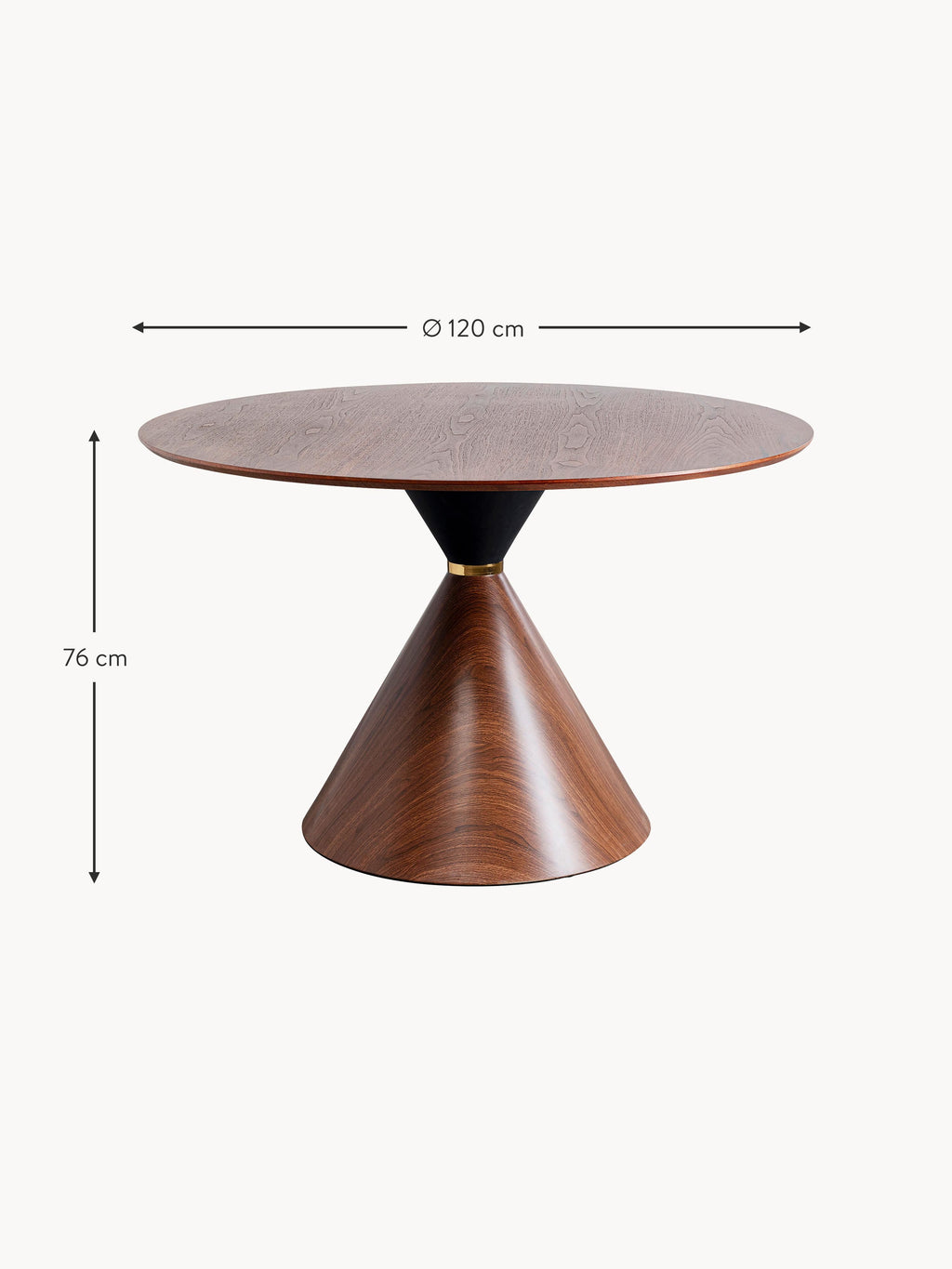 Cono Round Dining Table, Ø 120 cm