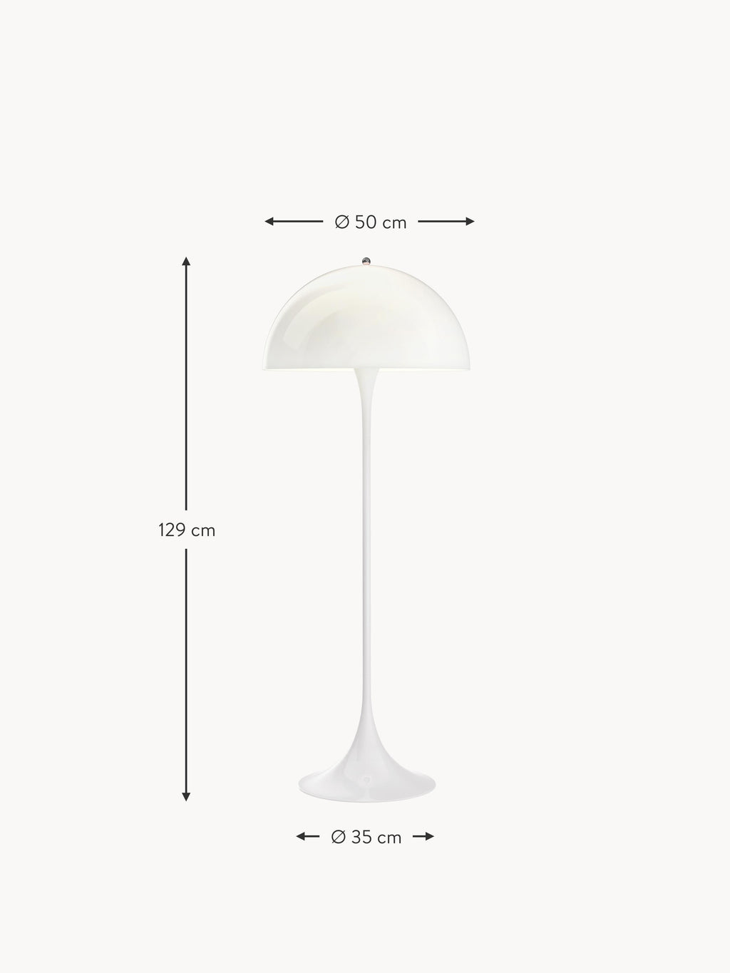 Panthella Small Floor Lamp, Design Verner Panton